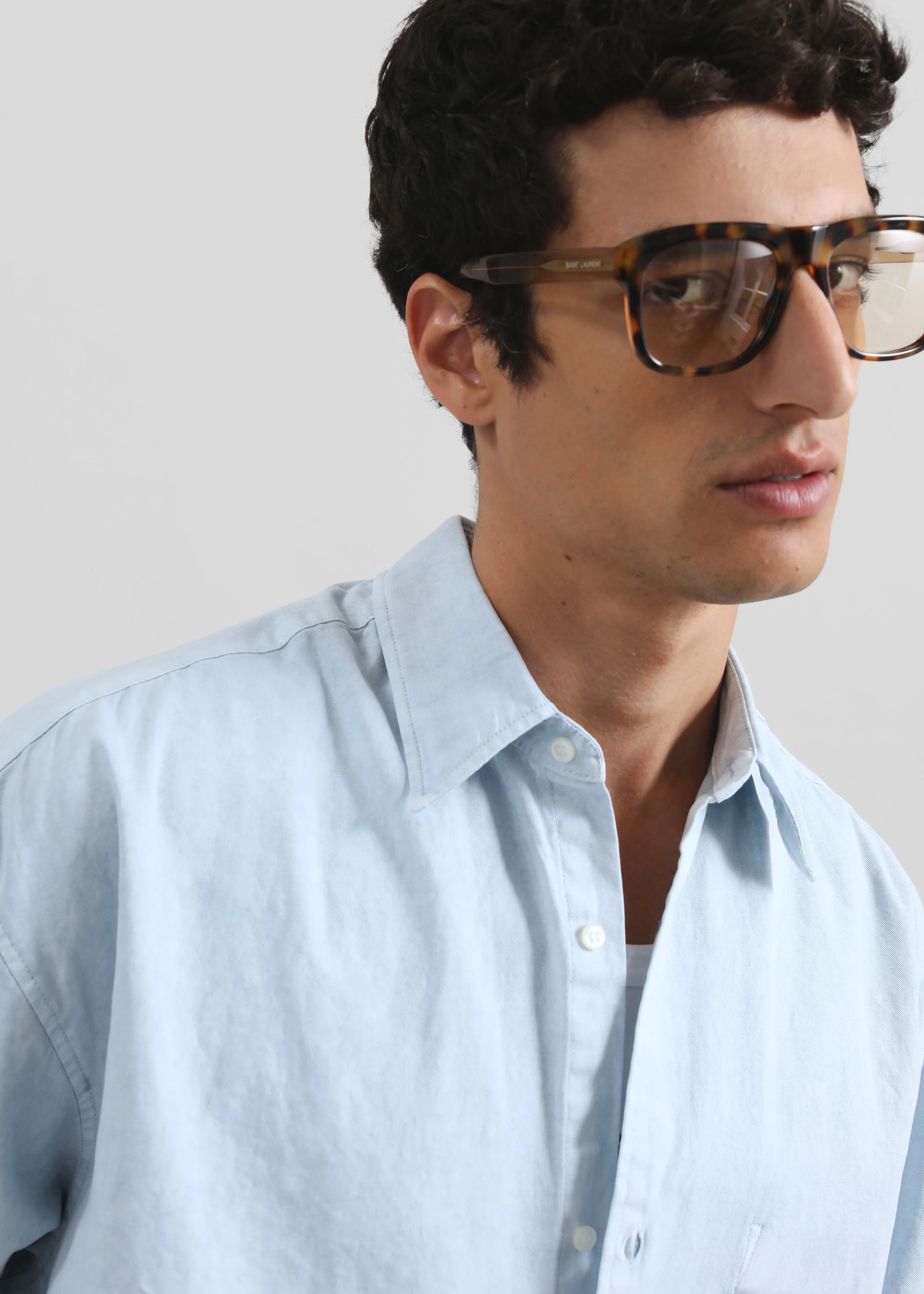 Havre Button Down Shirt - Pale Blue - Image 2