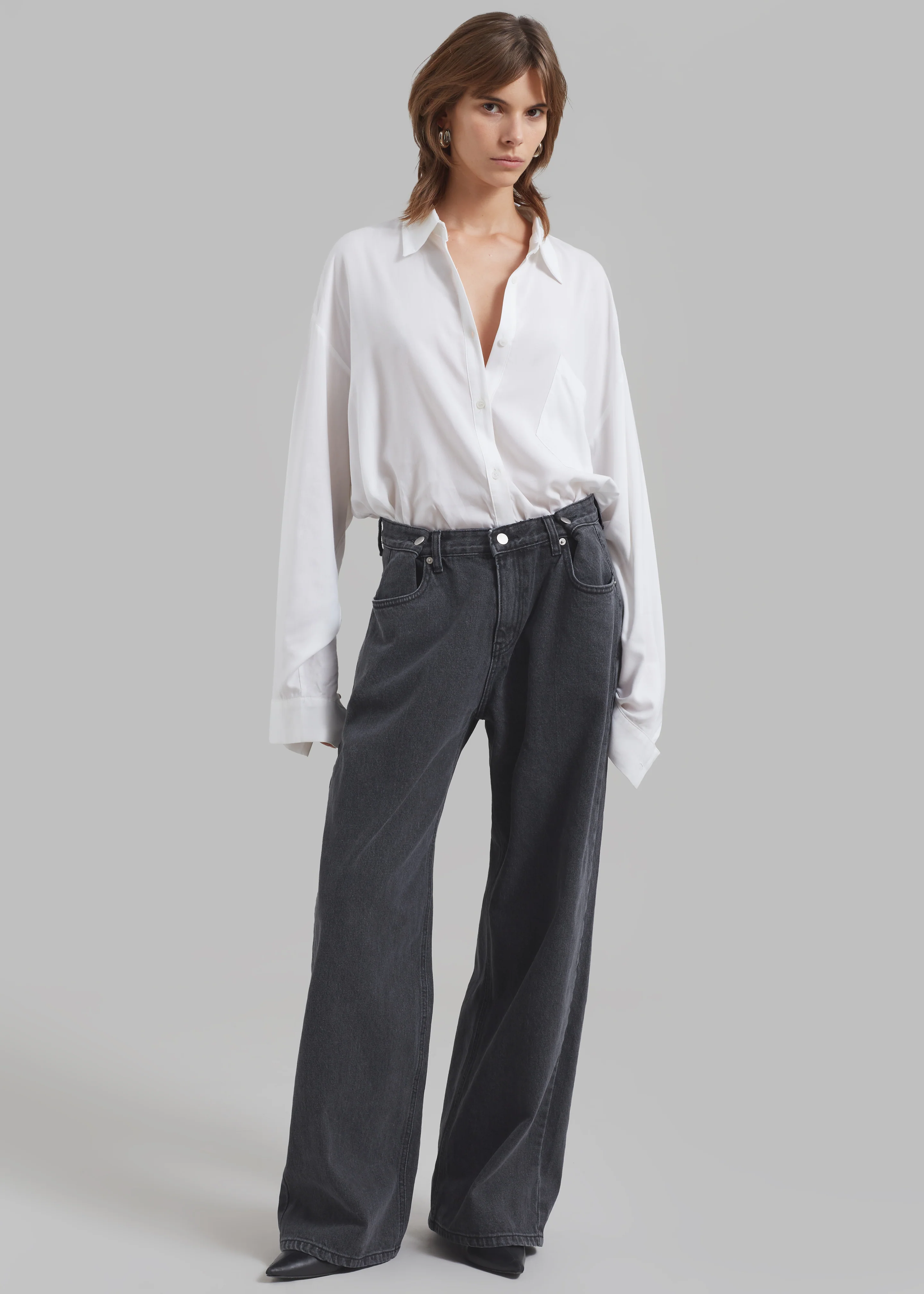 Hayla Denim Pants - Grey Wash - Image 4