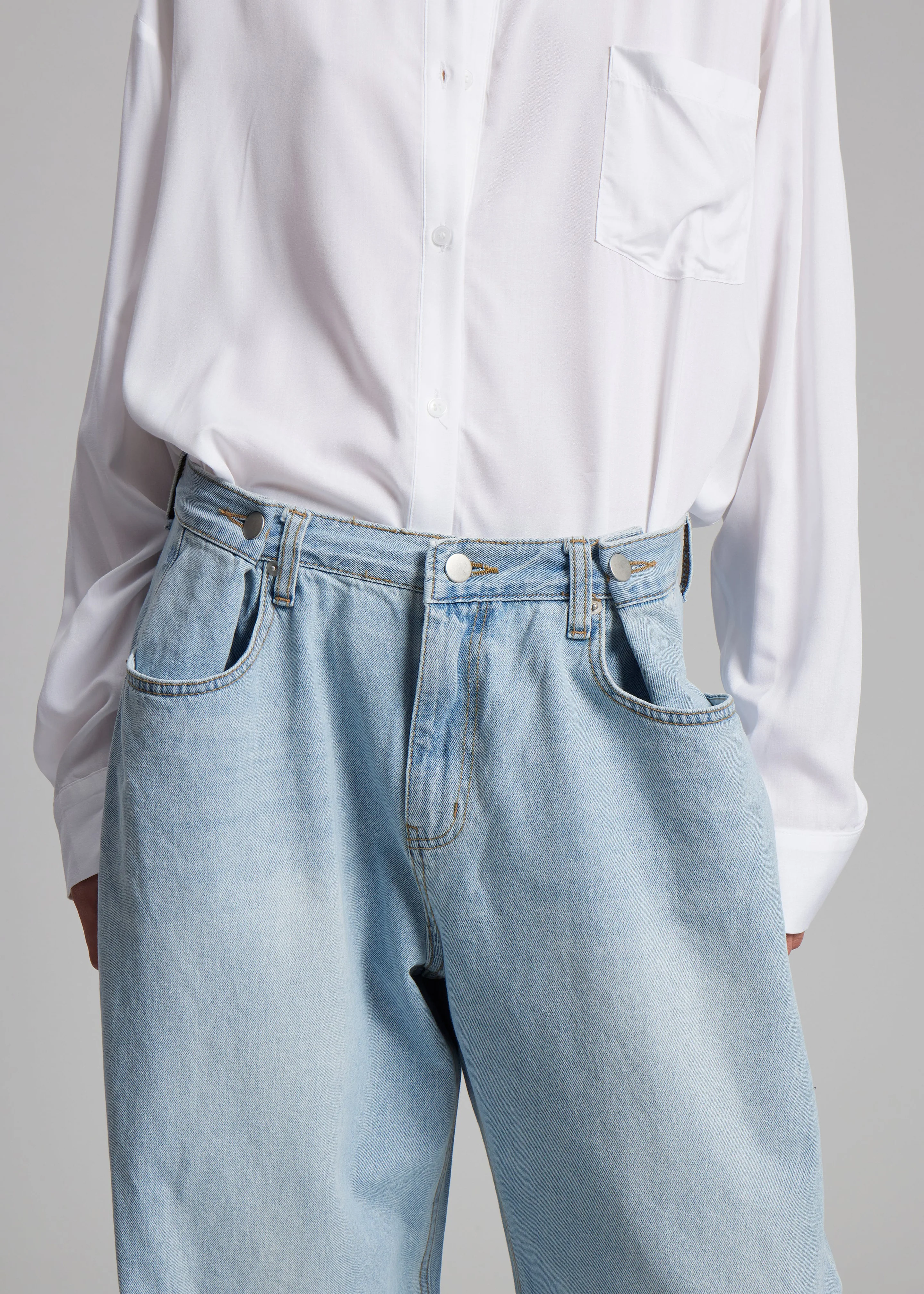 Hayla Denim Pants - Light Wash - Image 4