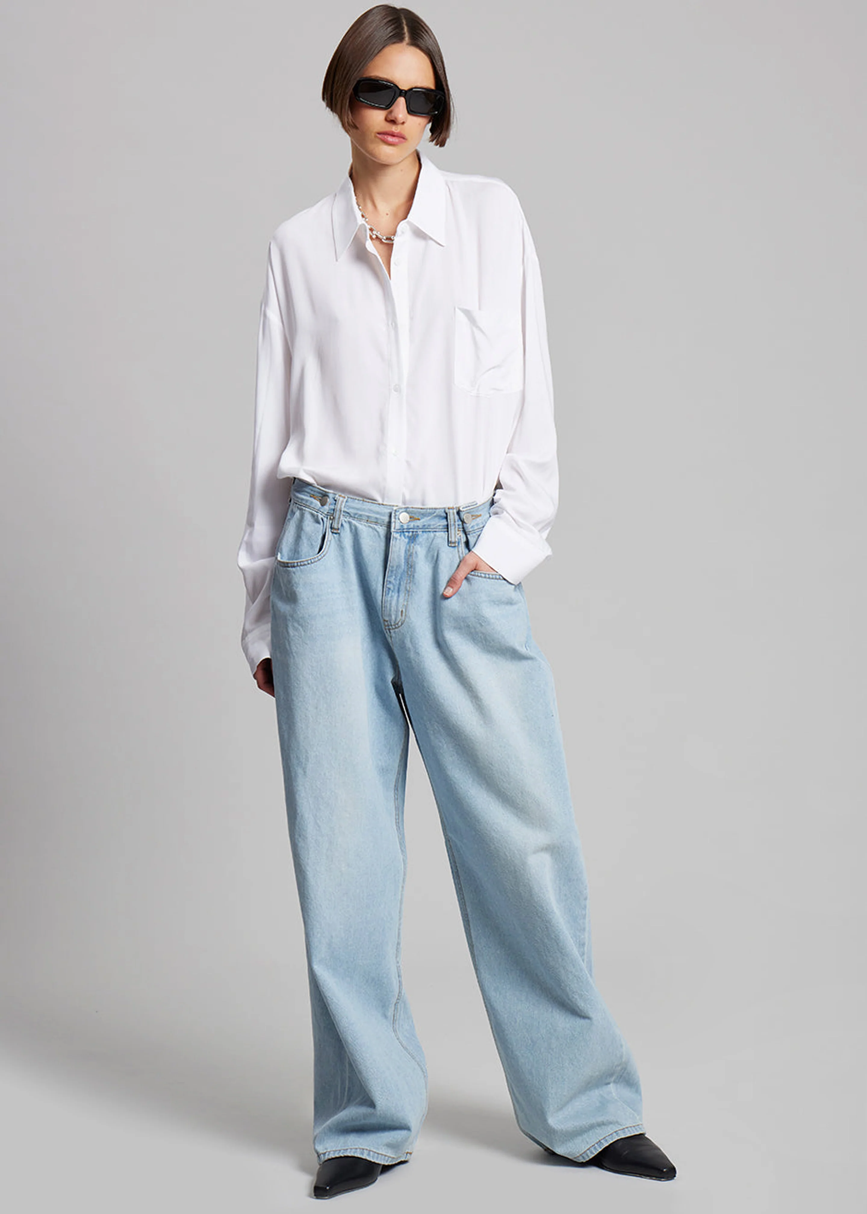 Hayla Denim Pants - Light Wash - Image 7