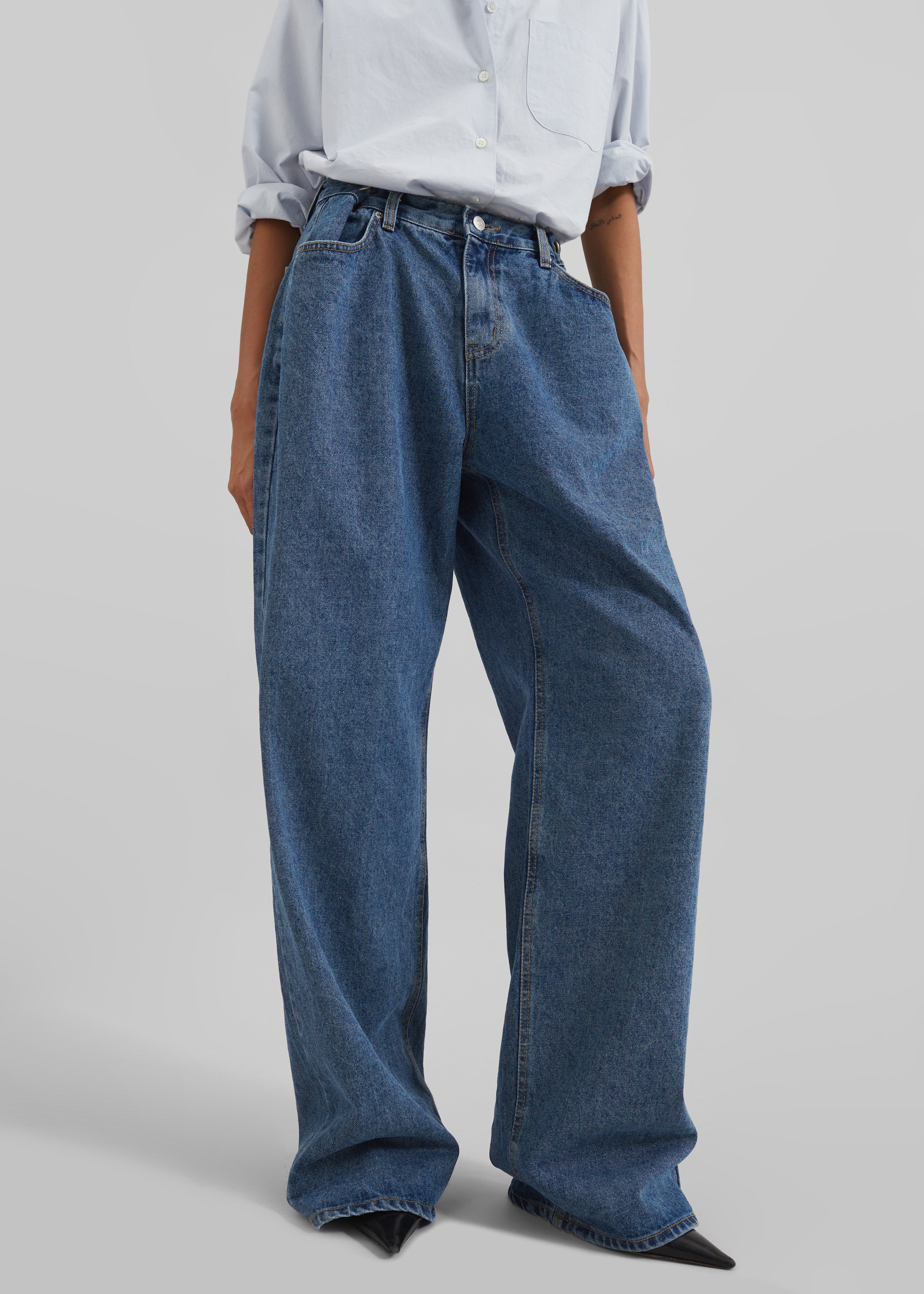 Hayla Denim Pants - Medium Wash - Image 5