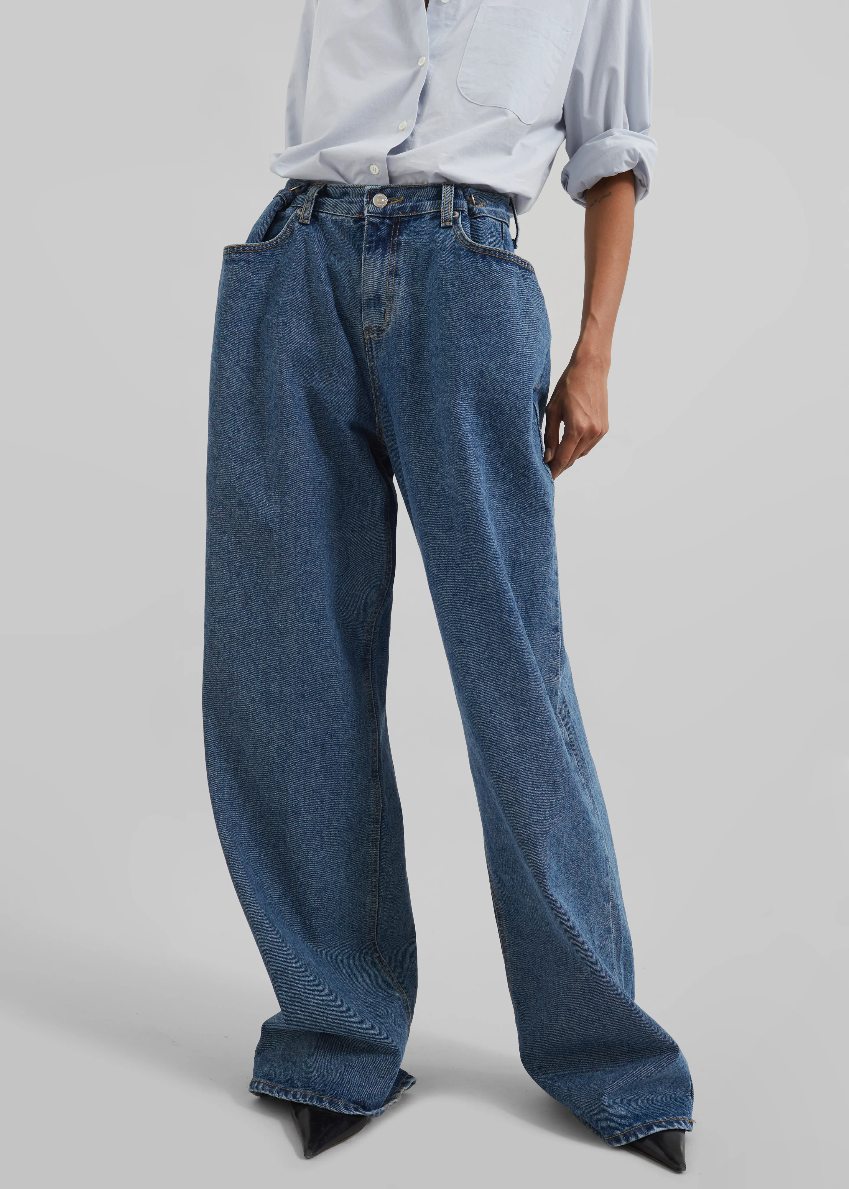 Hayla Denim Pants - Medium Wash - Image 8