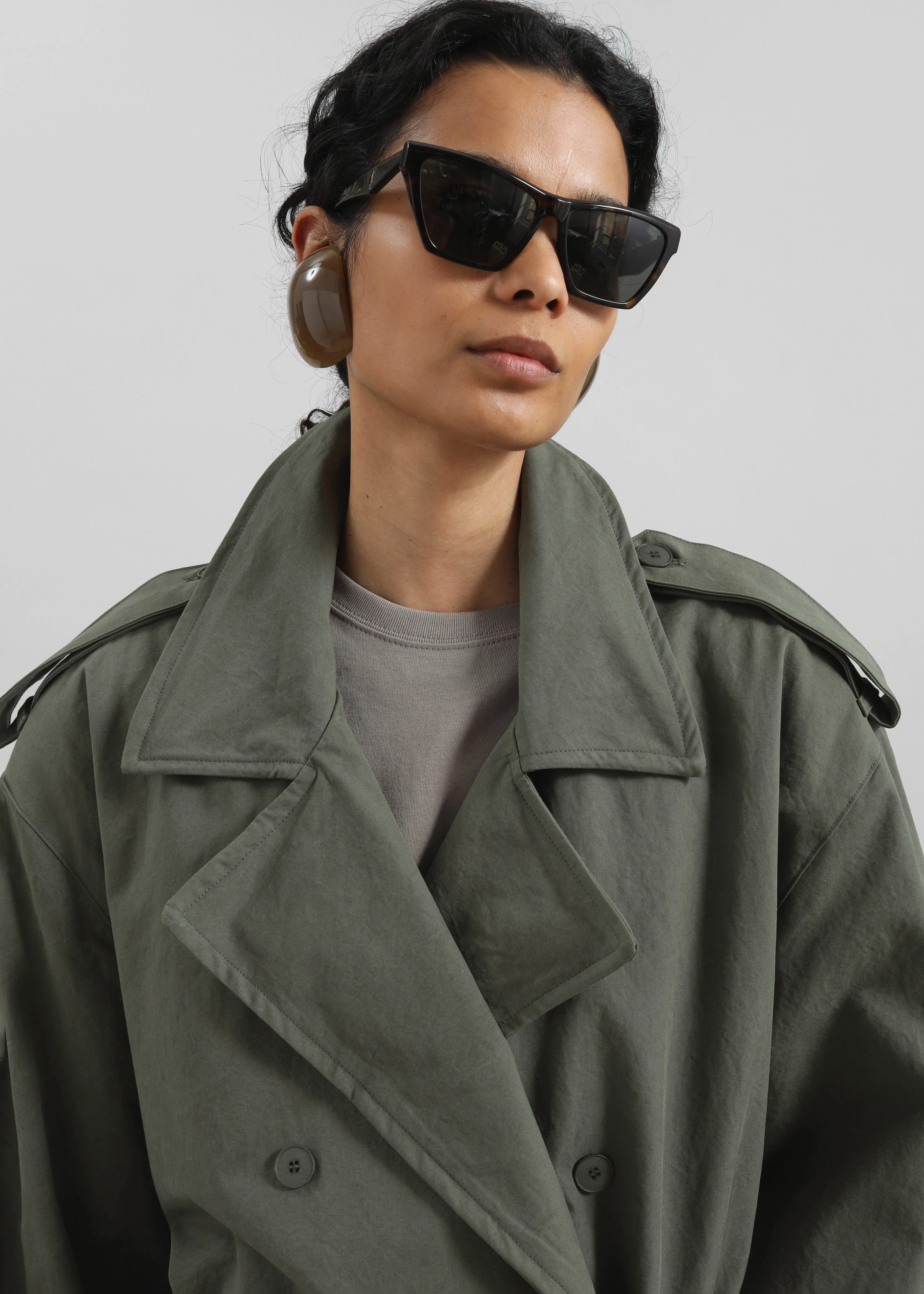 Hedley Wired Short Trench - Olive - Image 6