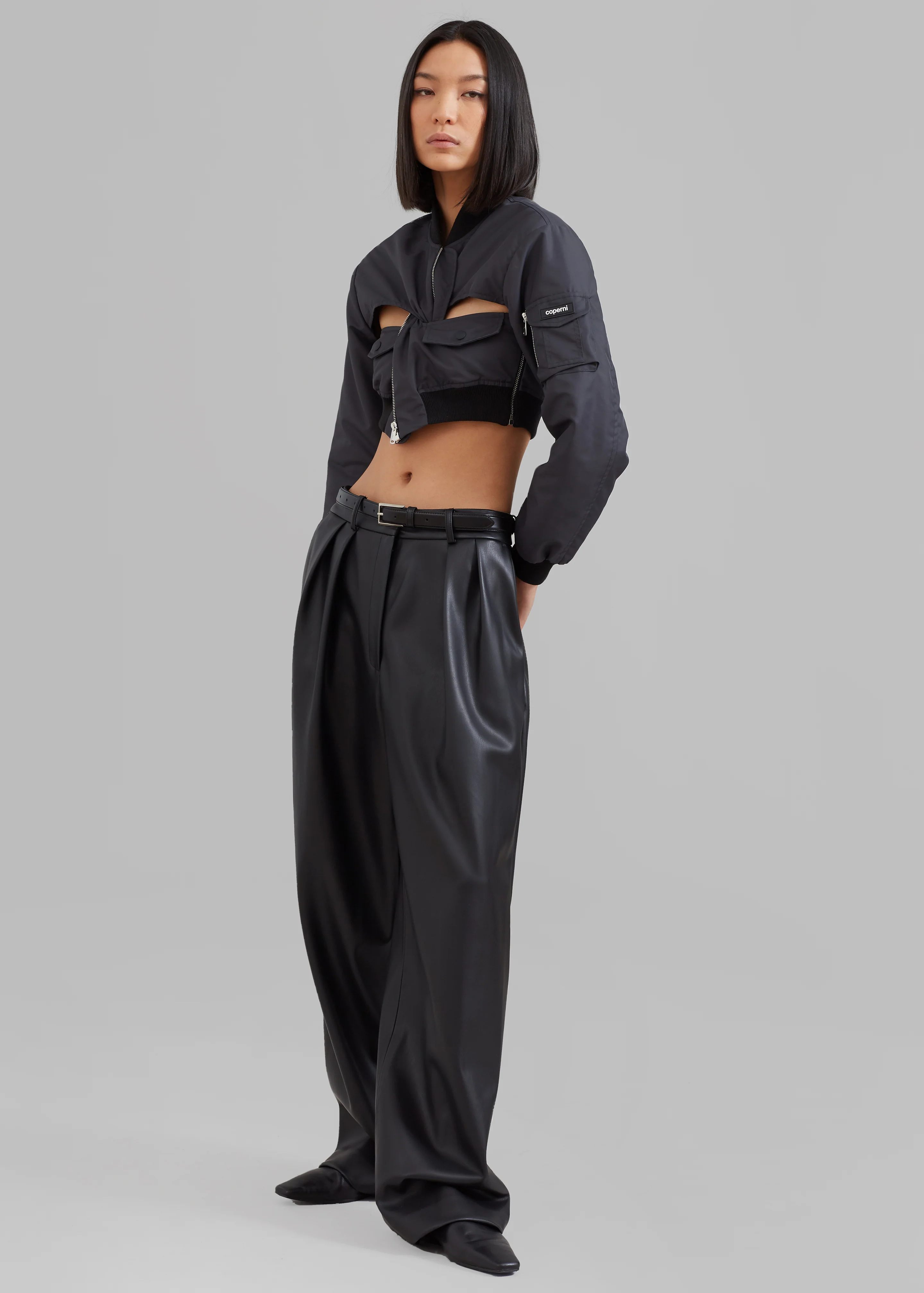 Helsinki Faux Leather Pants - Black - Image 12