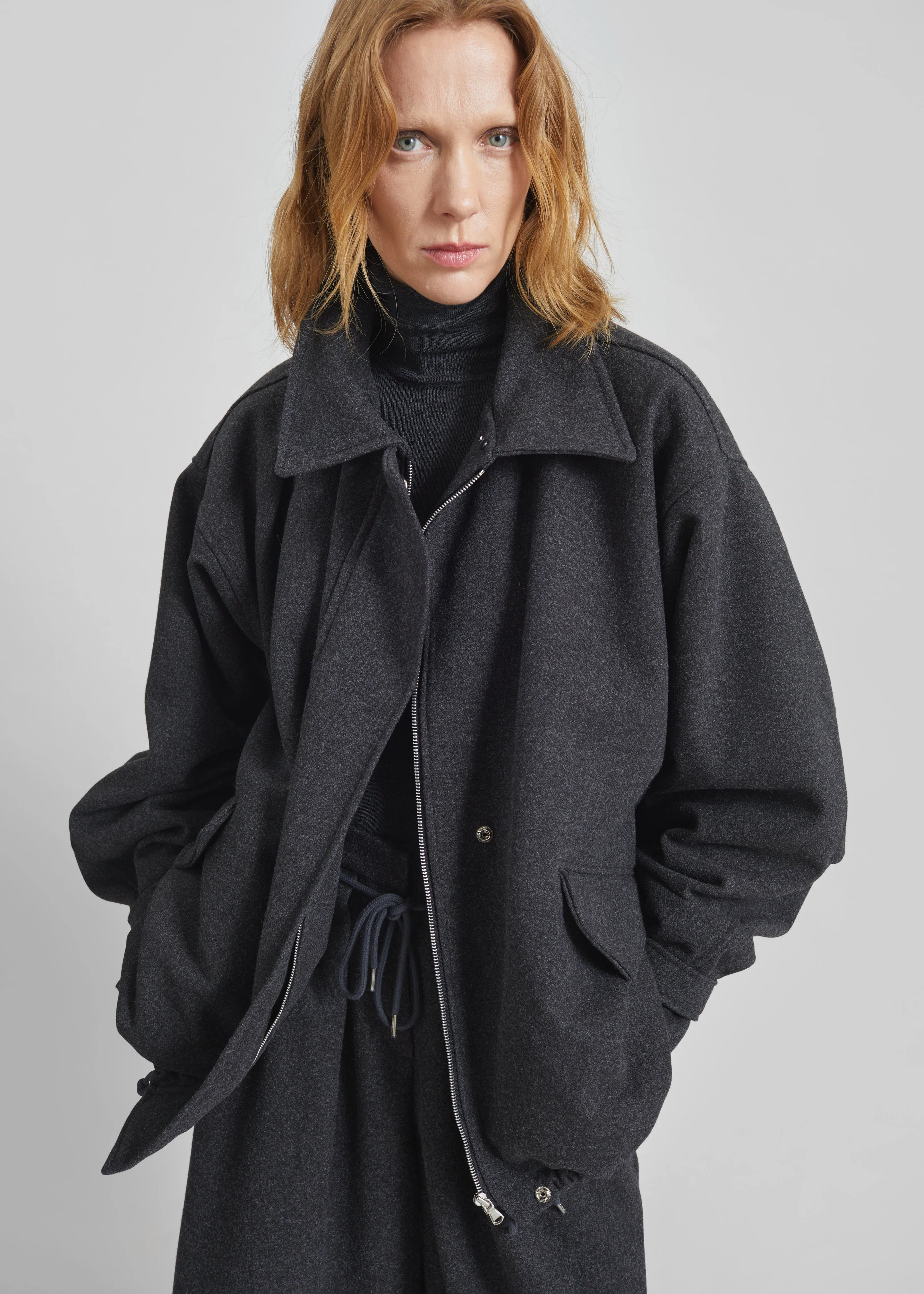 Hemavan Faux Fur Lined Jacket - Dark Grey