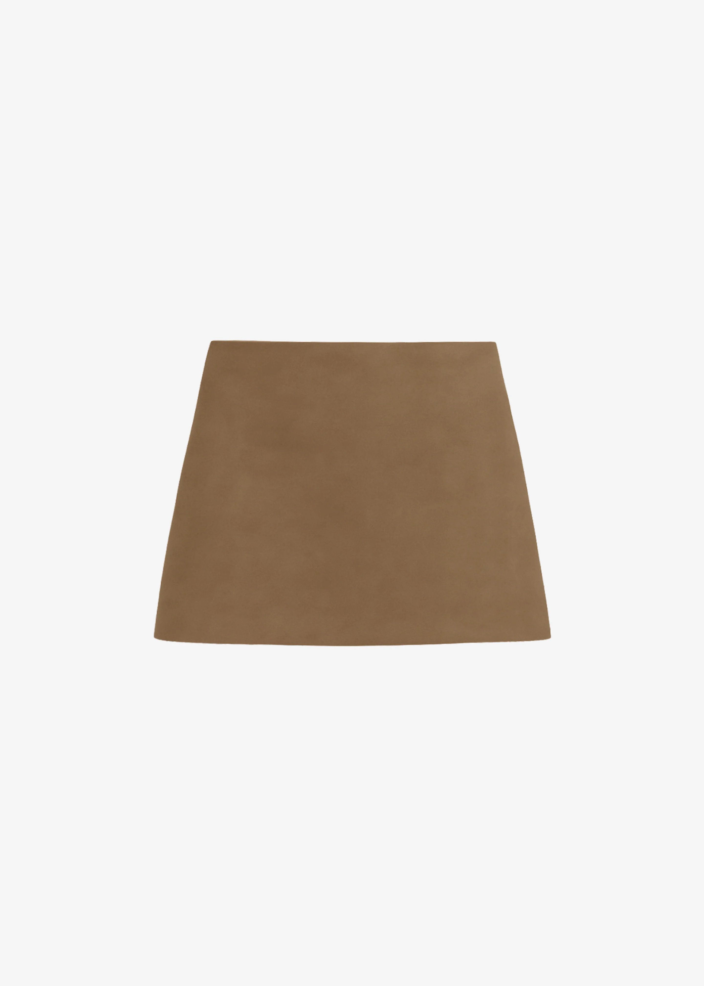 Hera Satin Mini Skirt - Brown - Image 11