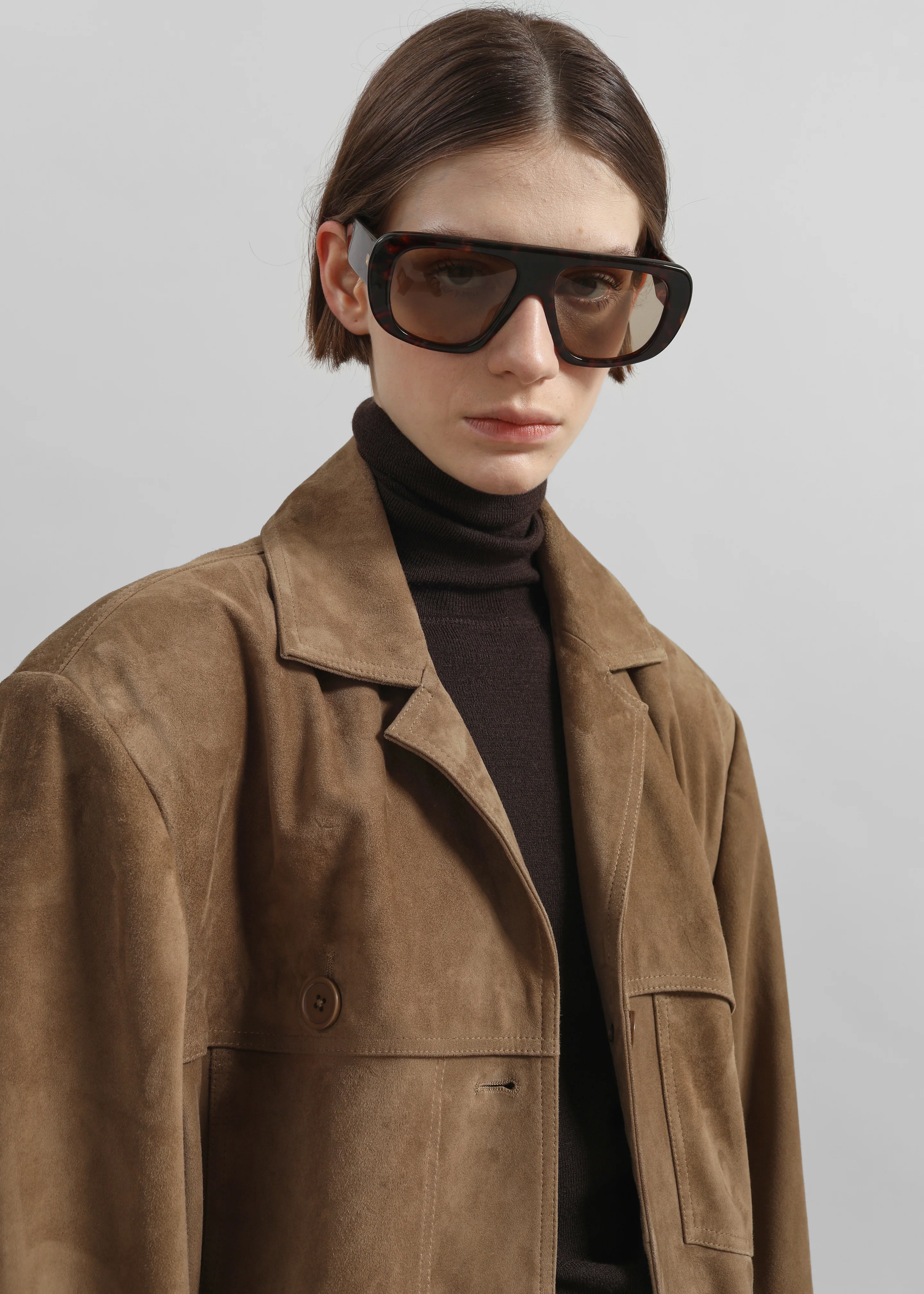 Hester Faux Suede Jacket - Camel - Image 3