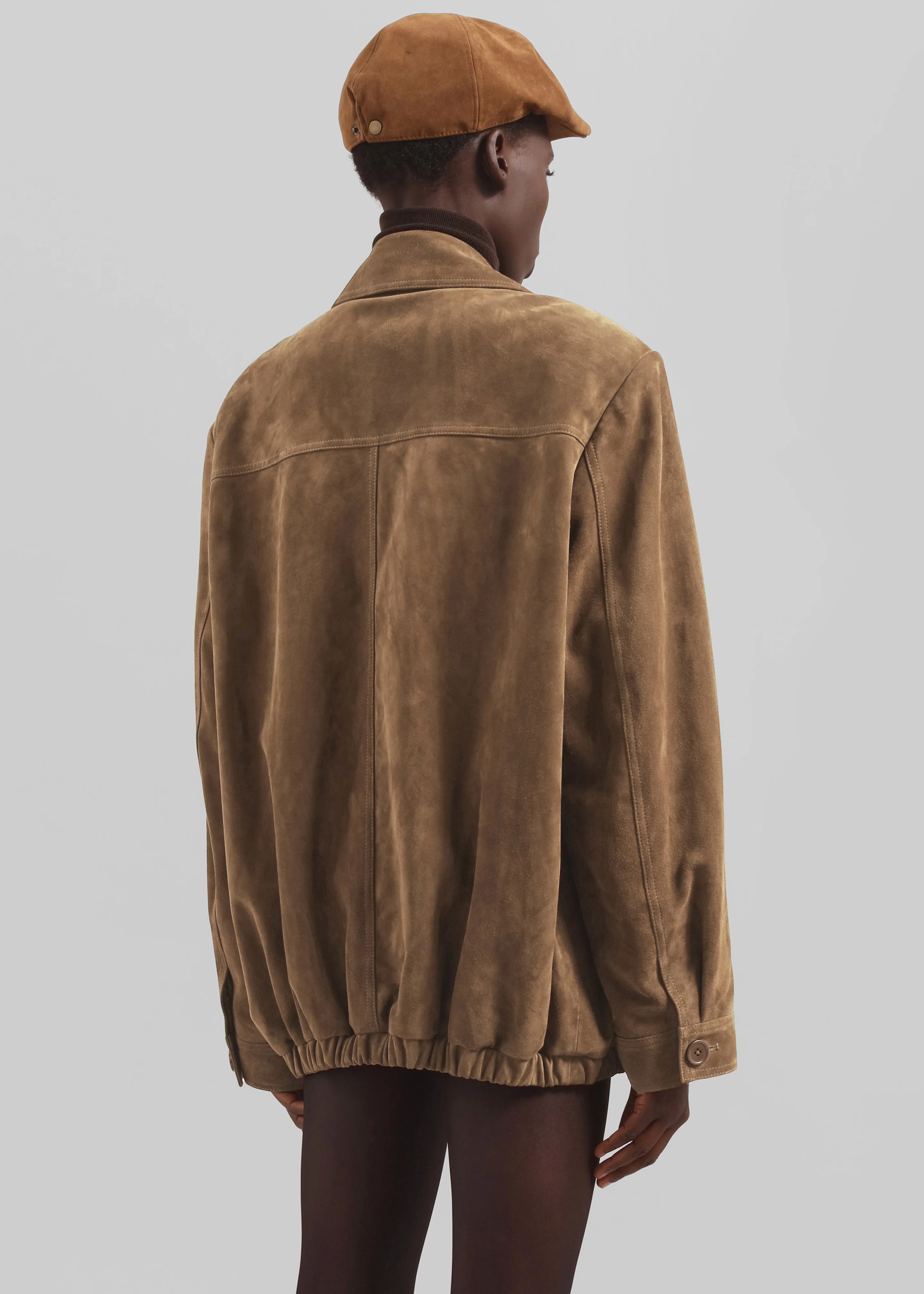 Hester Faux Suede Jacket - Camel - Image 8
