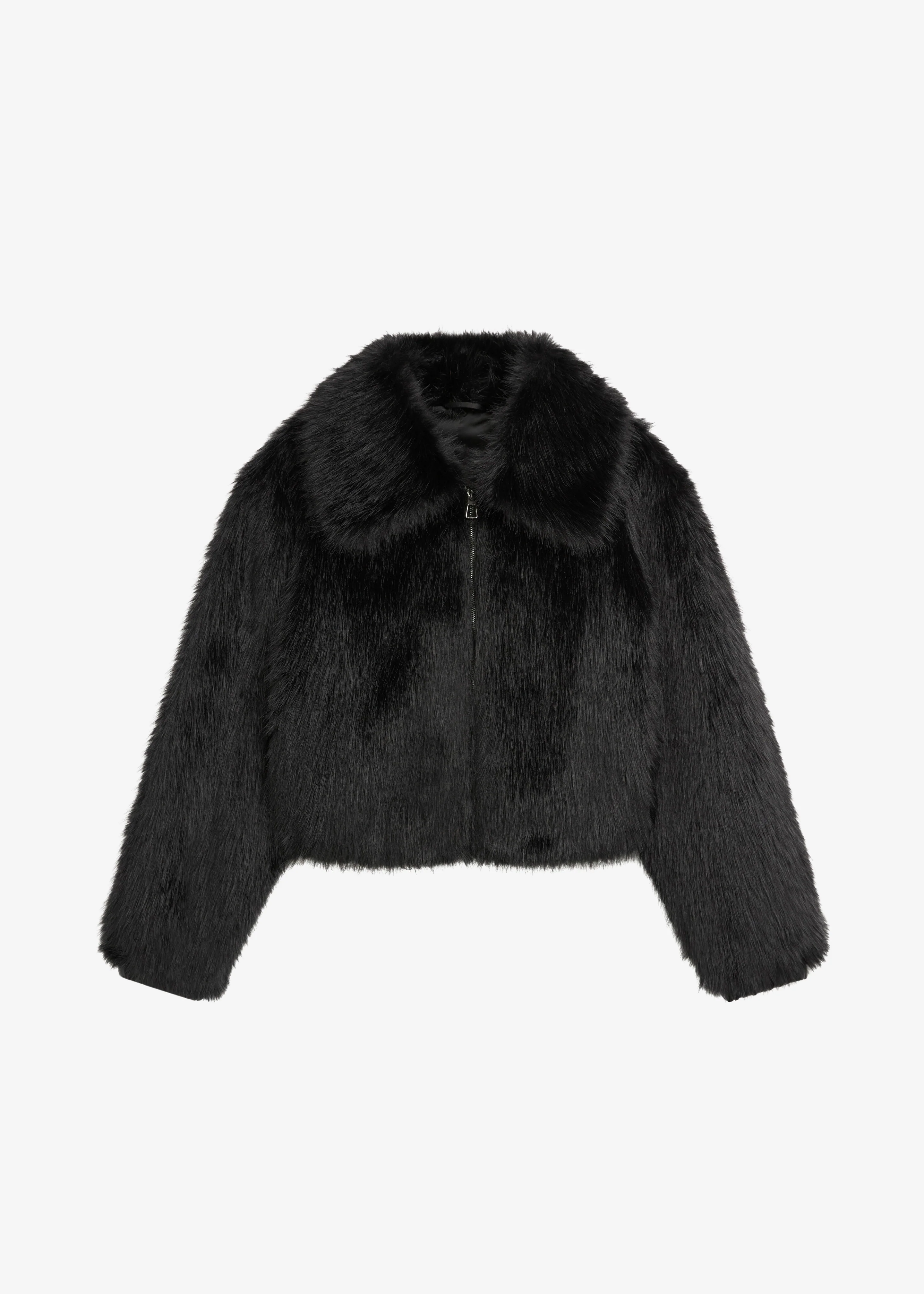 Hope Faux Fur Jacket - Black - Image 9