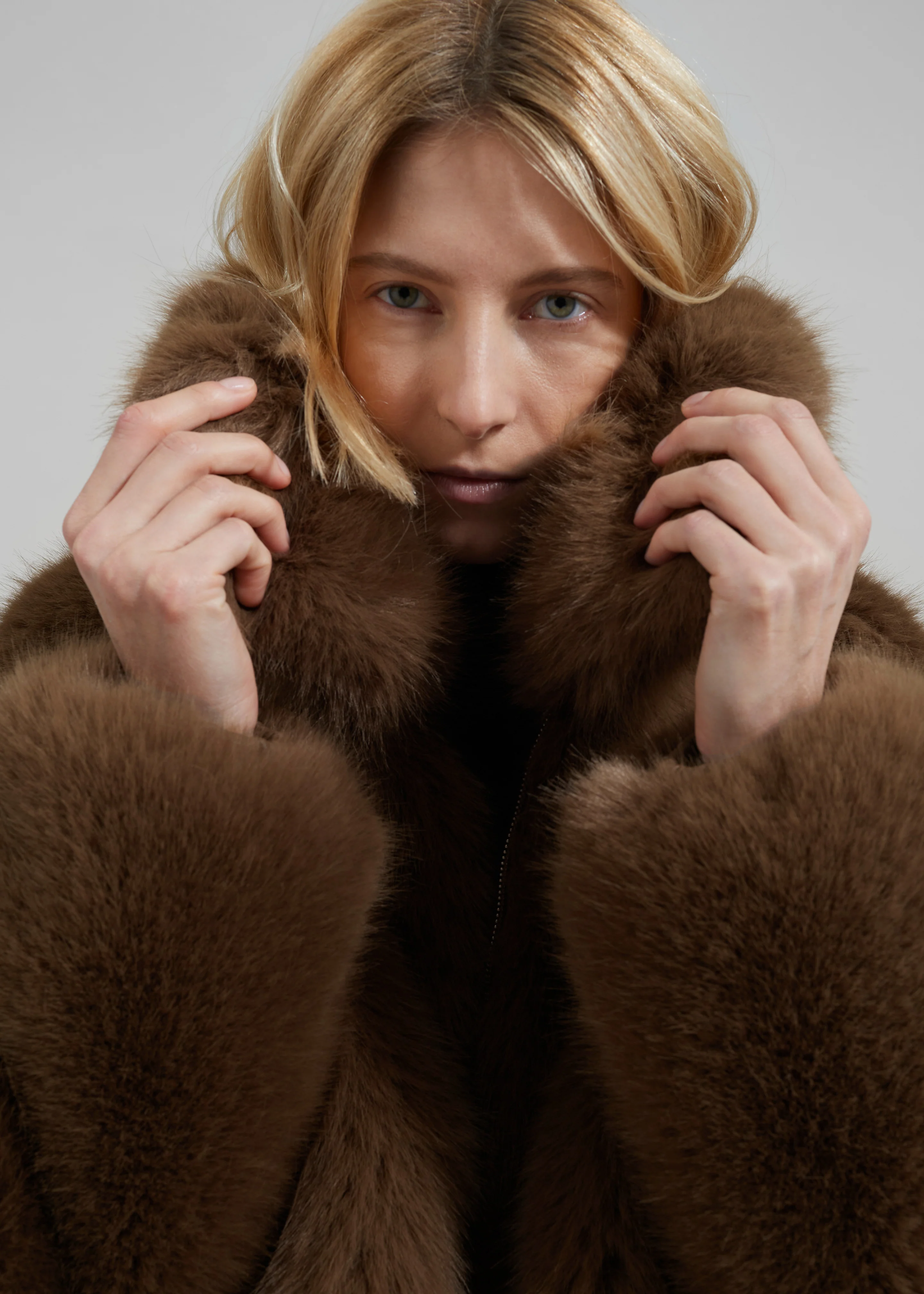 Hope Faux Fur Jacket - Camel - Image 6