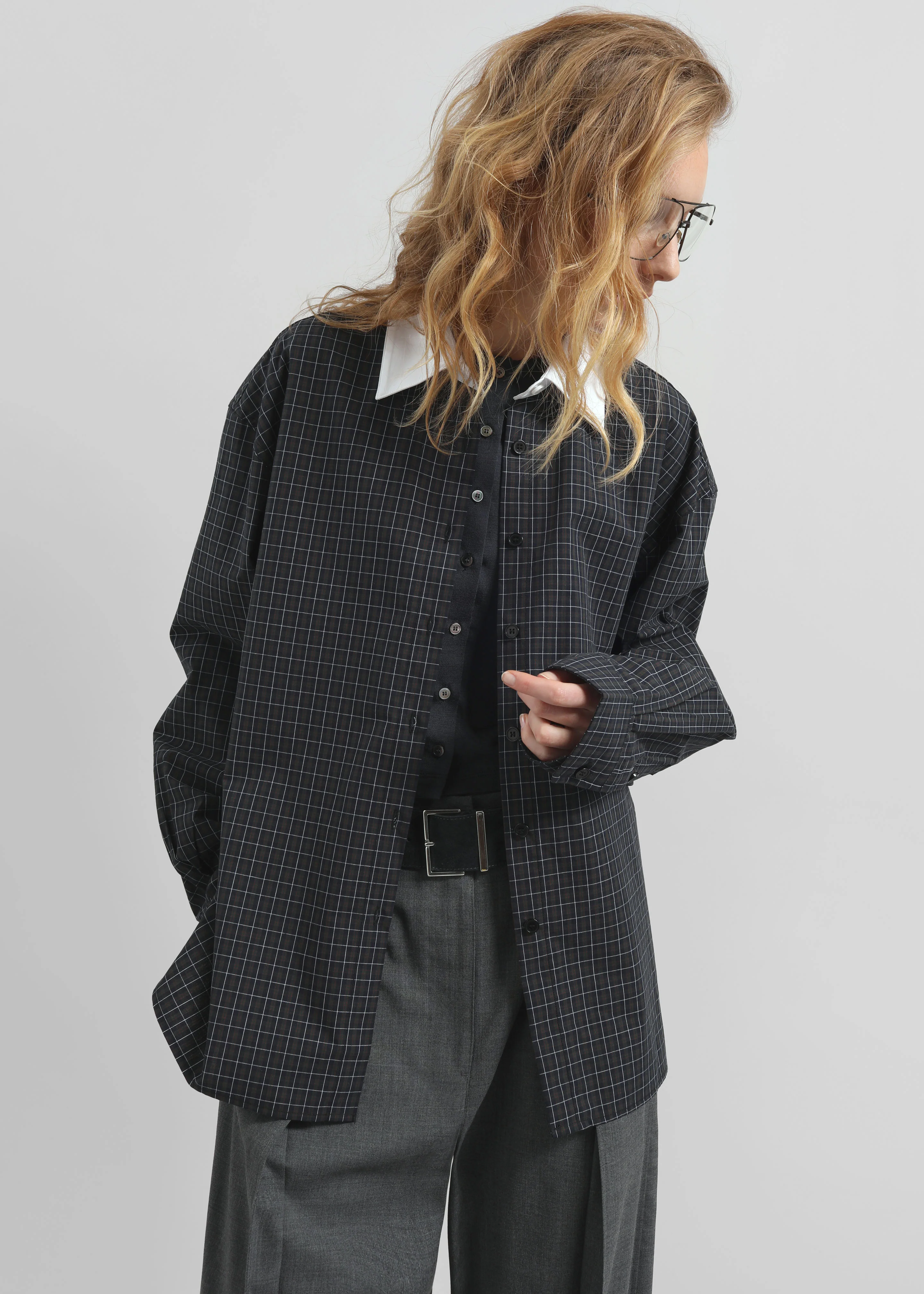 Hylan Checked Shirt - Dark Grey - Image 3