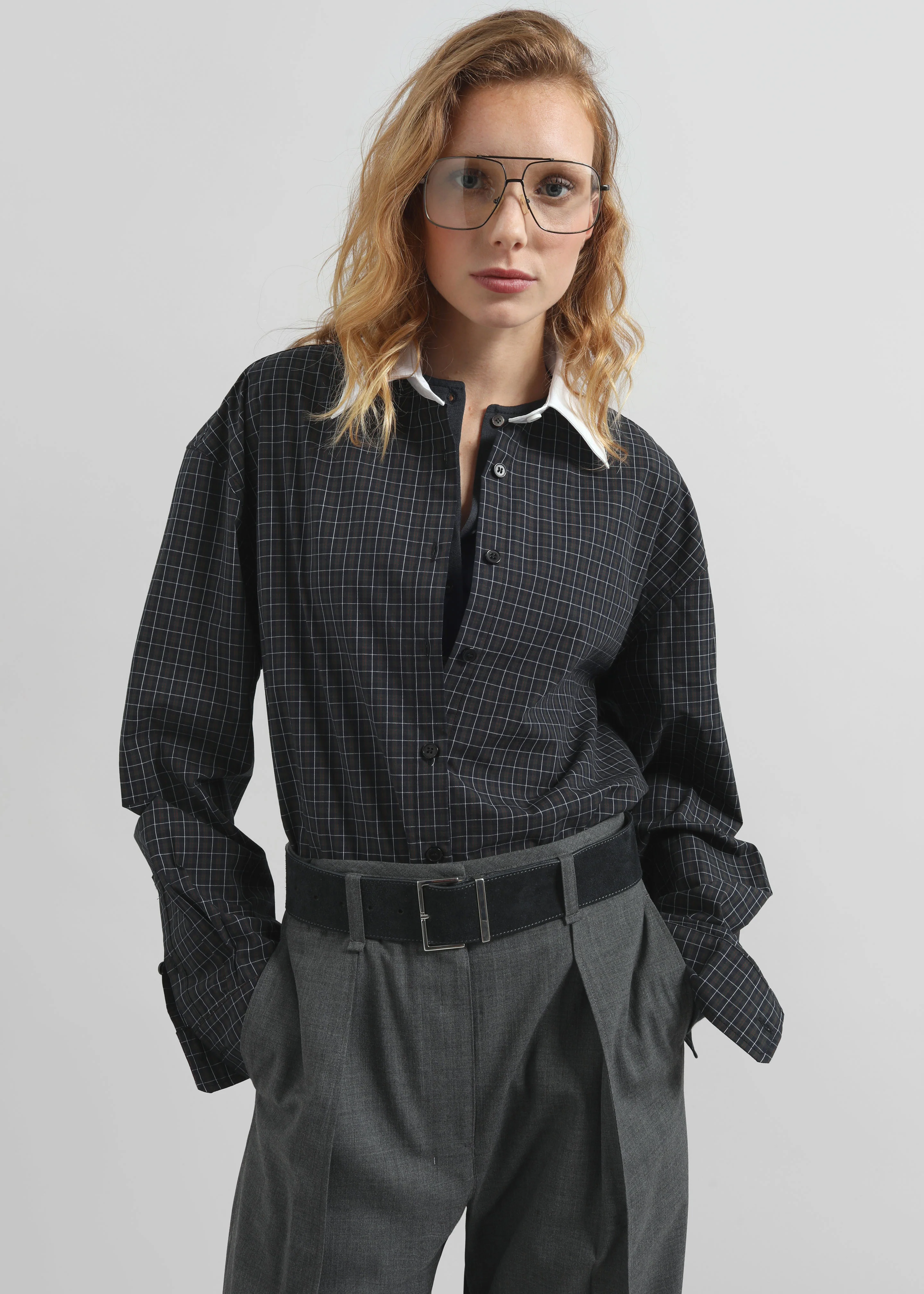 Hylan Checked Shirt - Dark Grey - Image 4