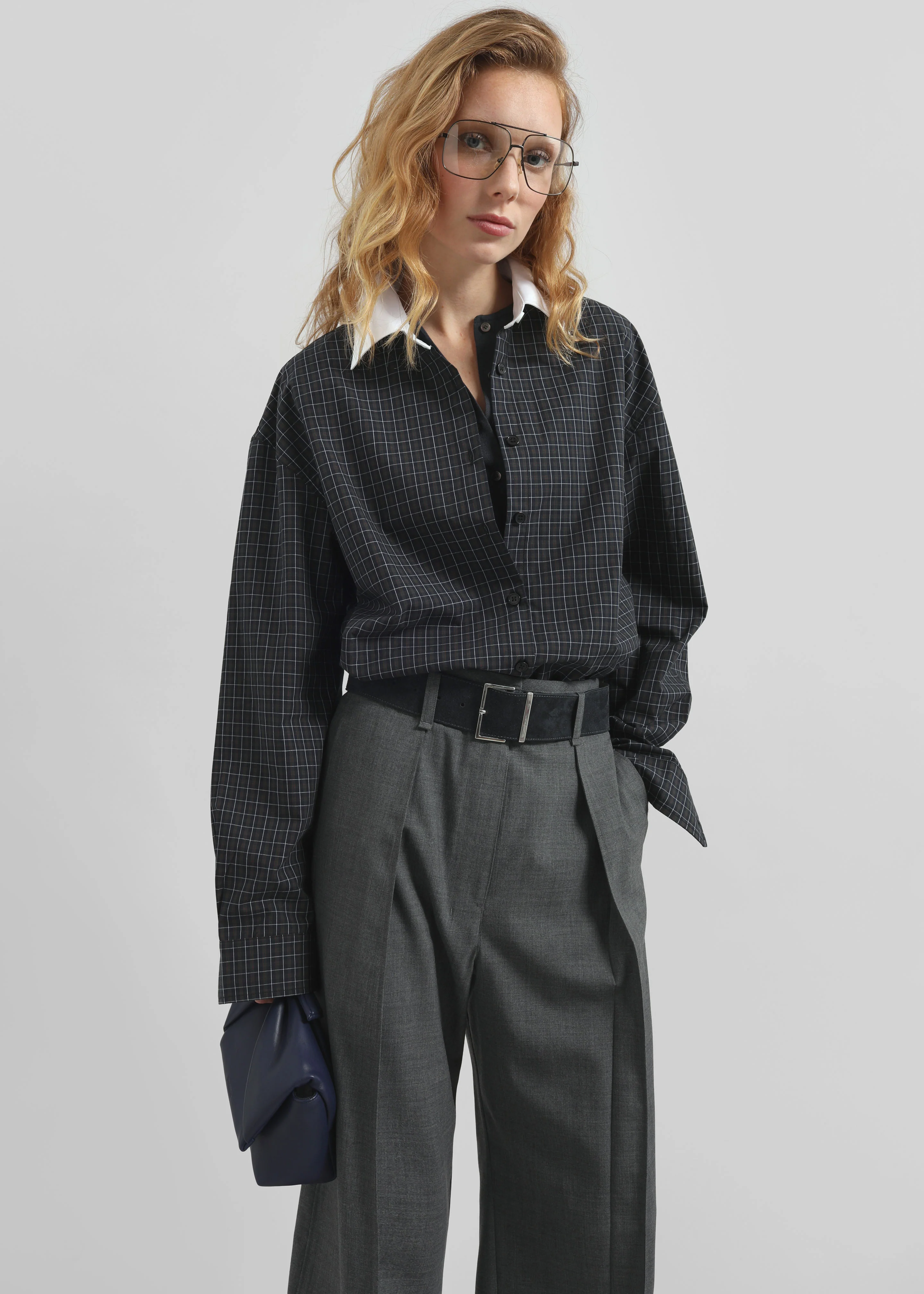 Hylan Checked Shirt - Dark Grey - Image 6