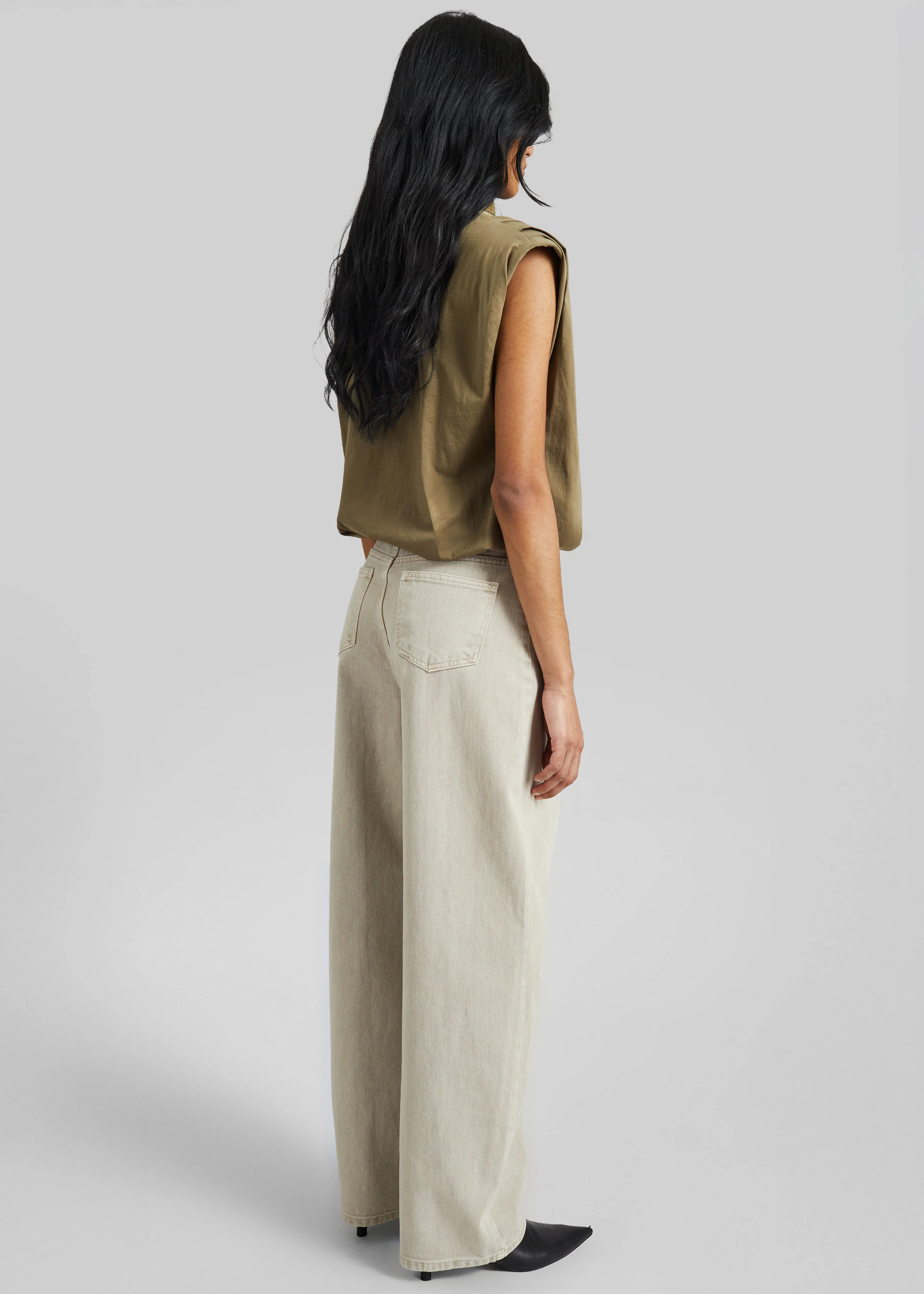Idre Barrel Leg Jeans - Beige - Image 7