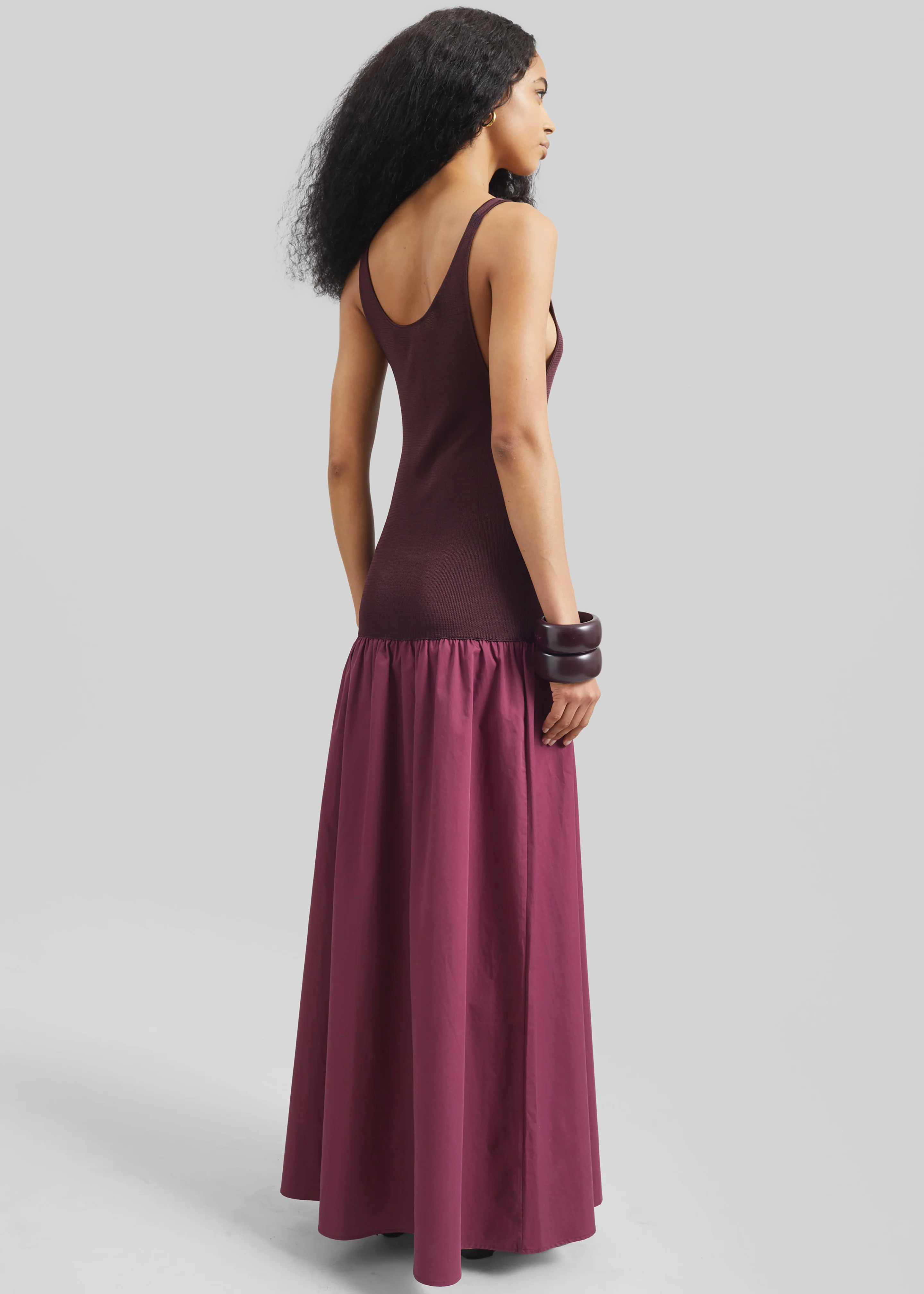 Iliya Drop Waist Maxi Dress - Burgundy - Image 6