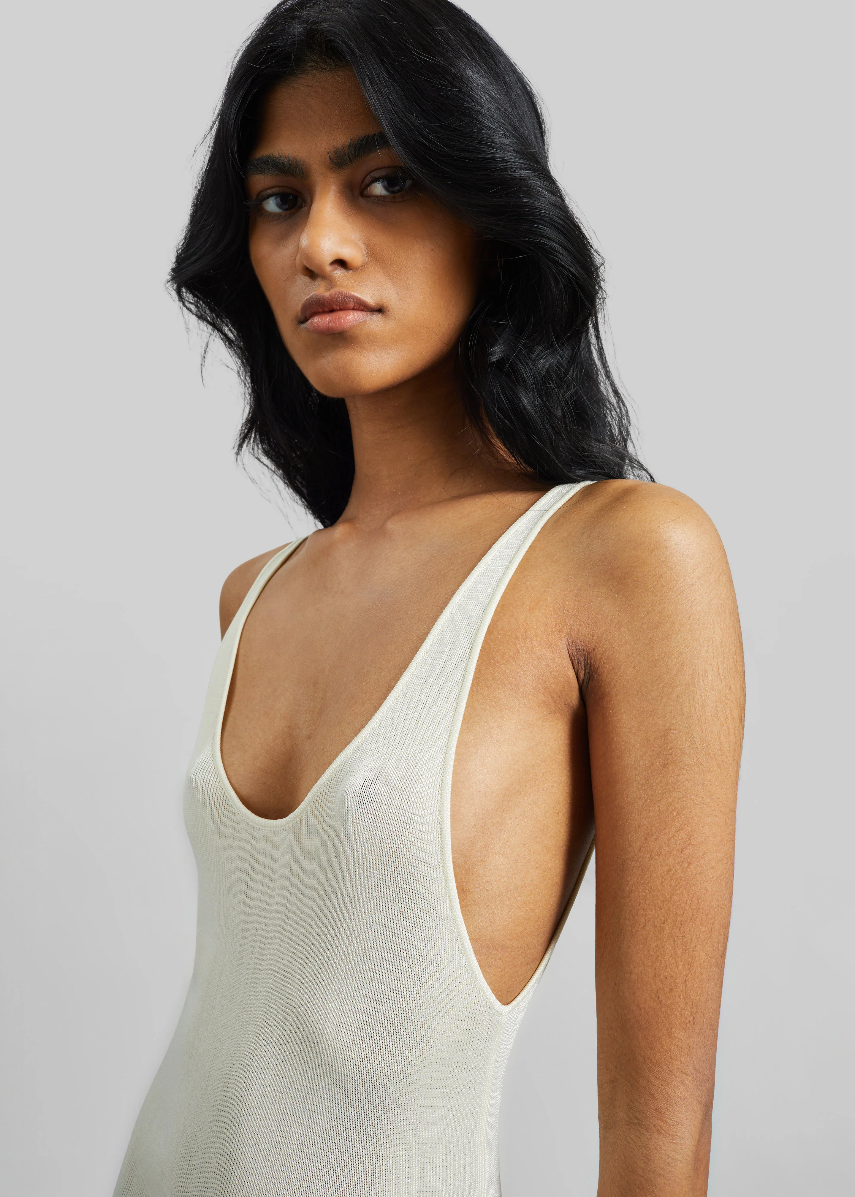 Iliya Drop Waist Maxi Dress - Cream - Image 4