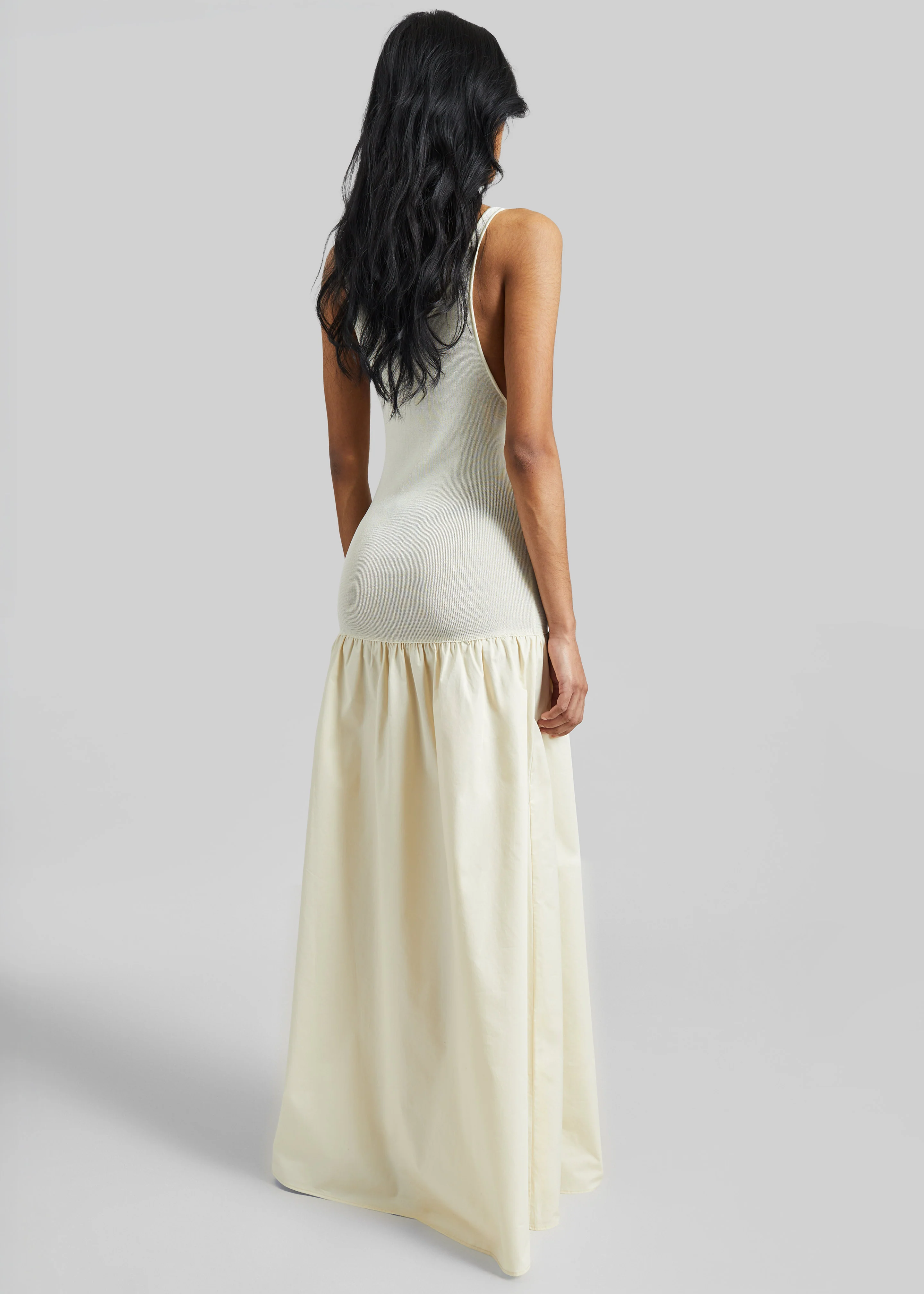 Iliya Drop Waist Maxi Dress - Cream - Image 6