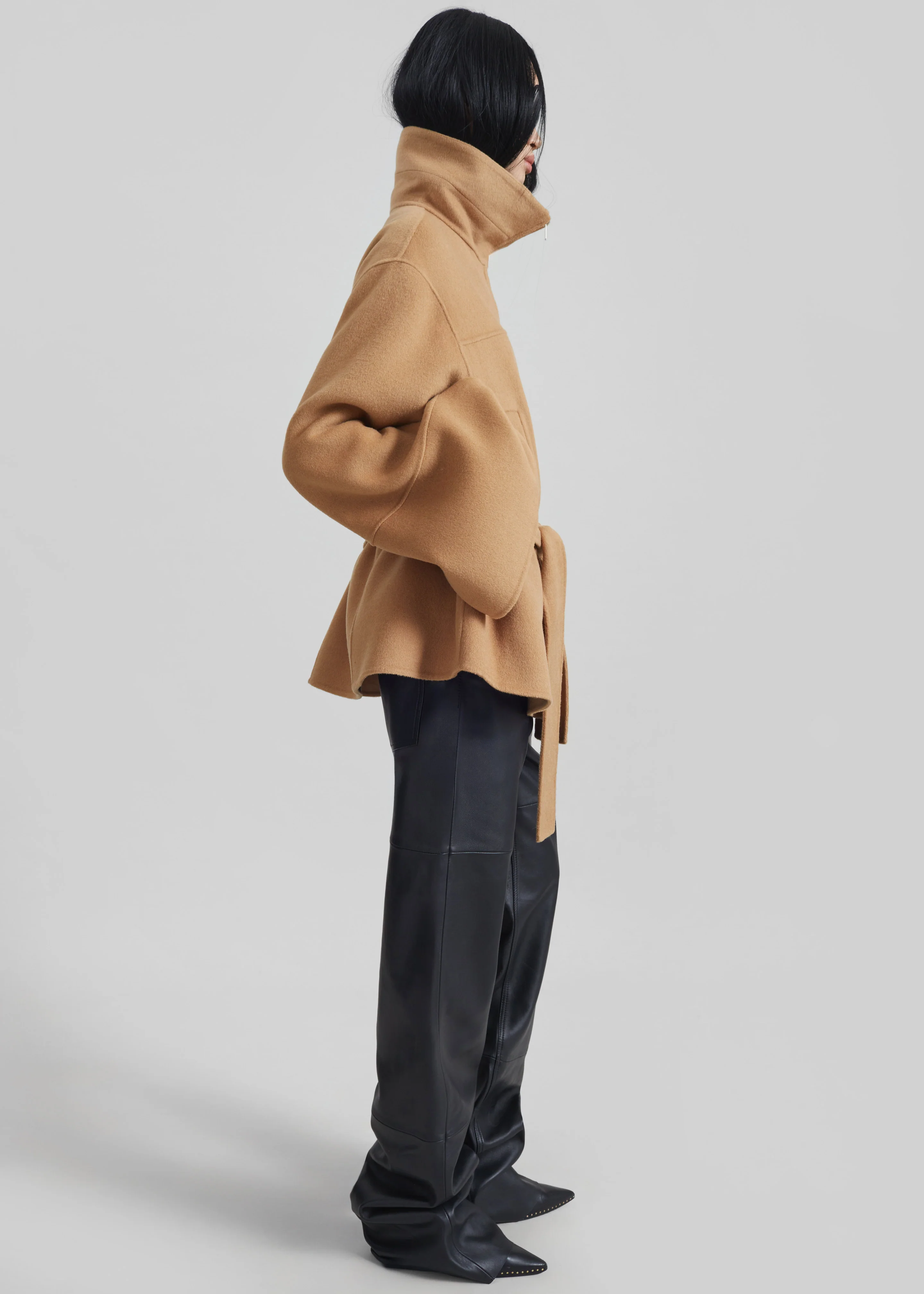 Imphal Belted Wool Jacket - Camel - Image 8