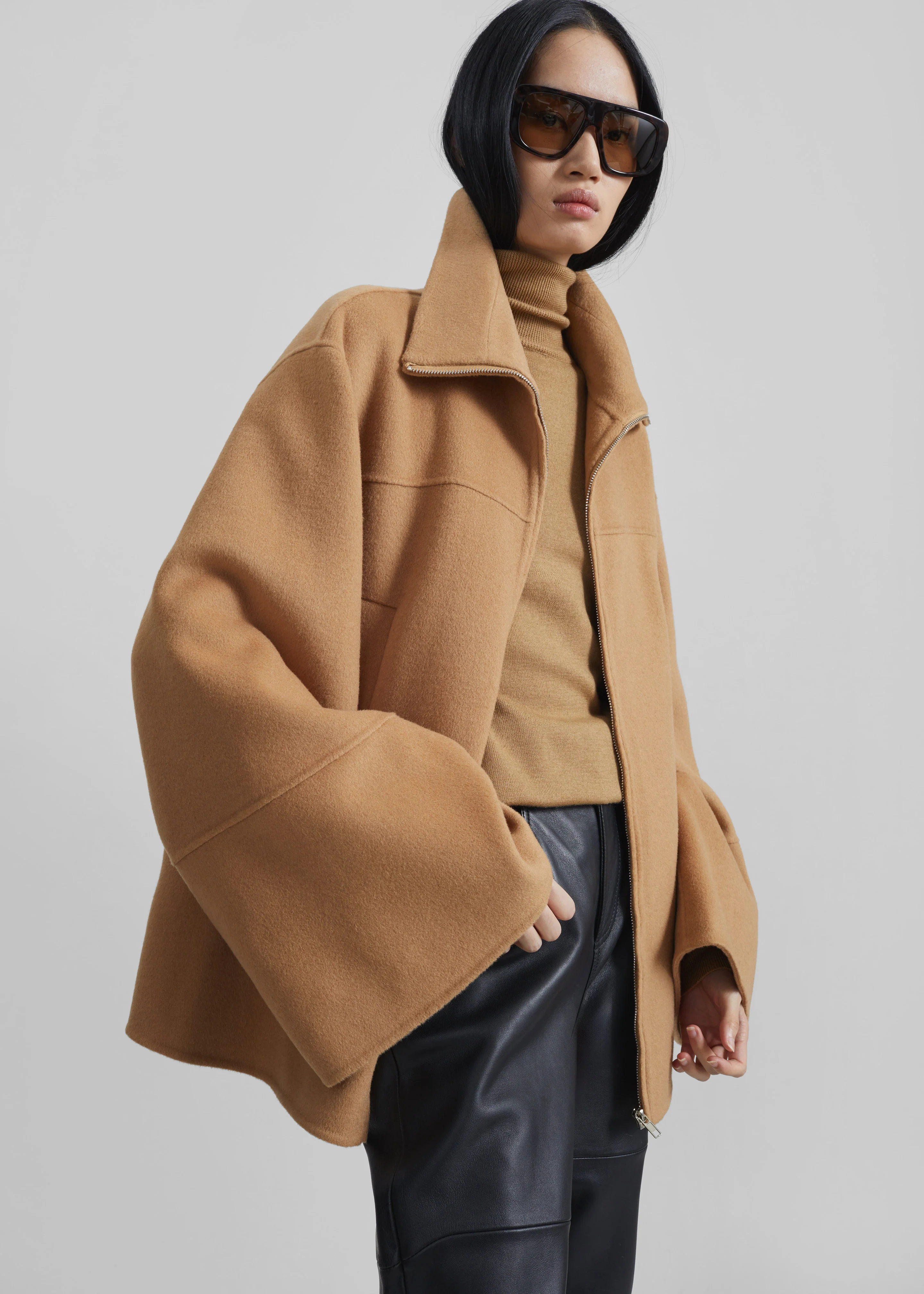 Imphal Belted Wool Jacket - Camel - Image 9