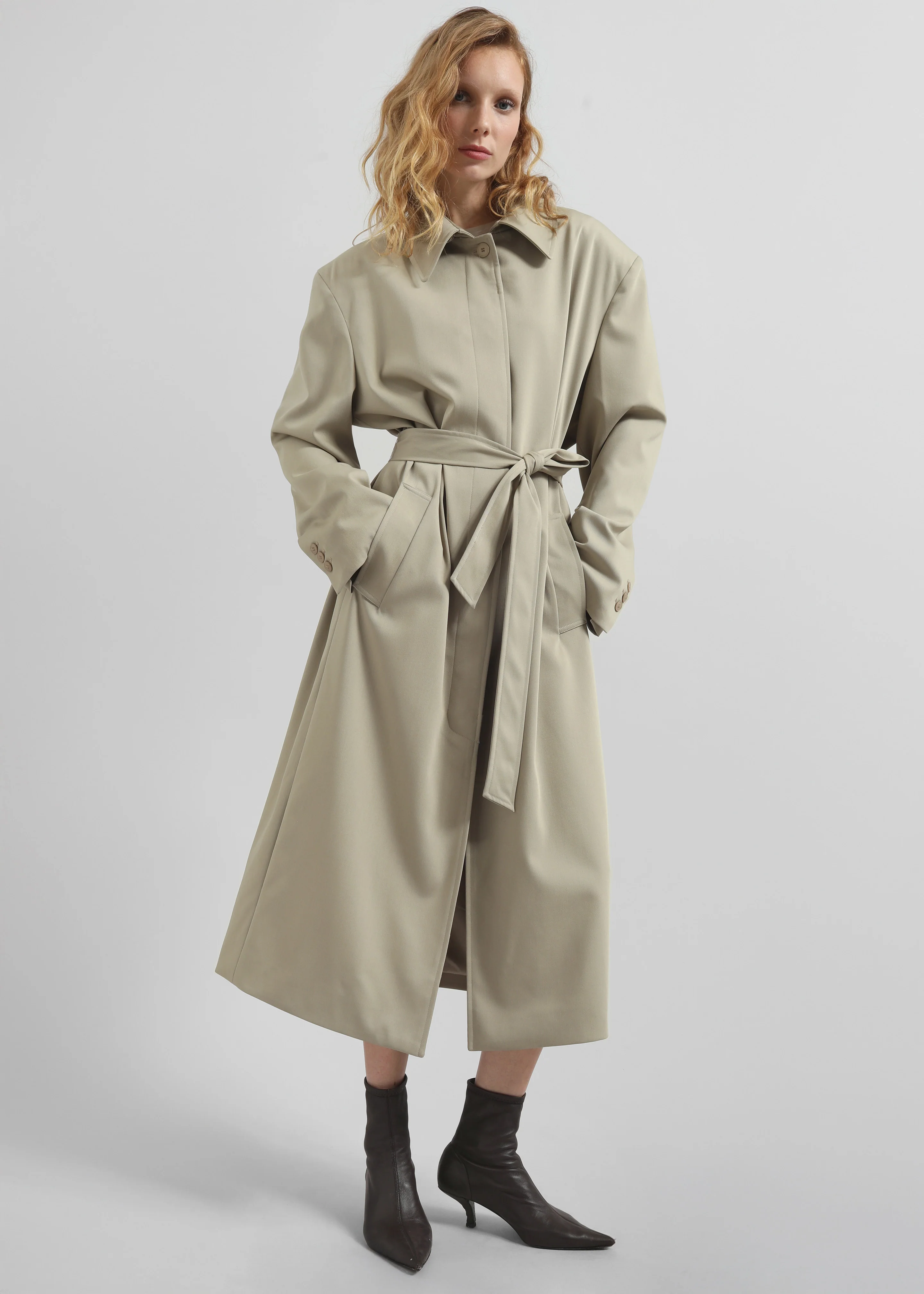 Indore Long Coat - Beige - Image 3