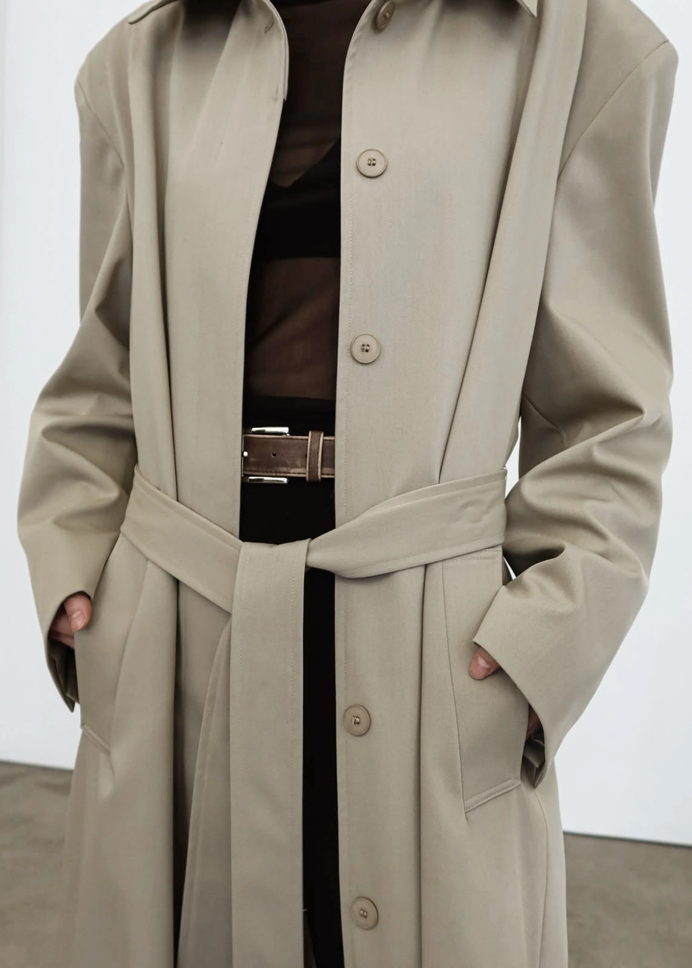 Indore Long Coat - Beige - Image 7