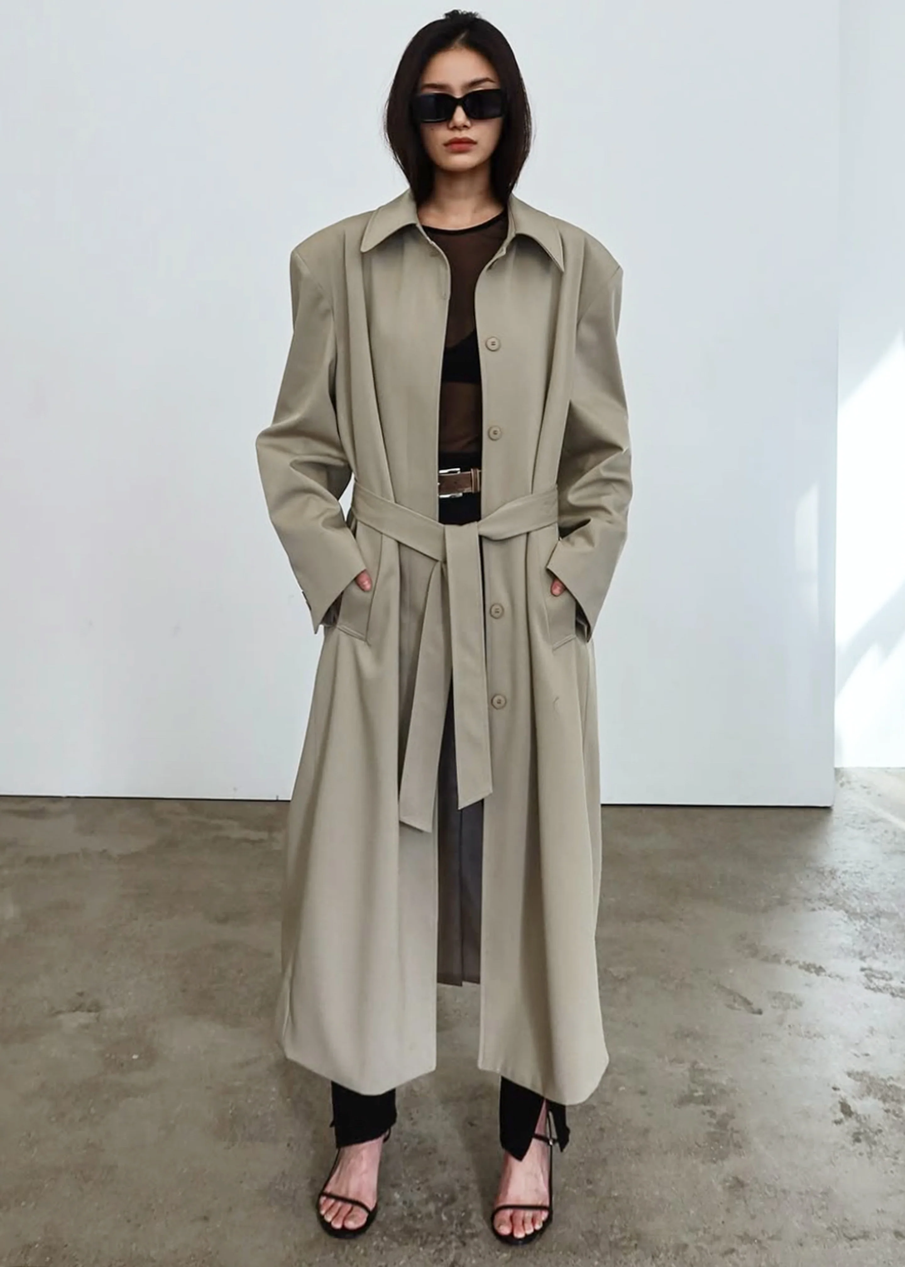 Indore Long Coat - Beige - Image 8