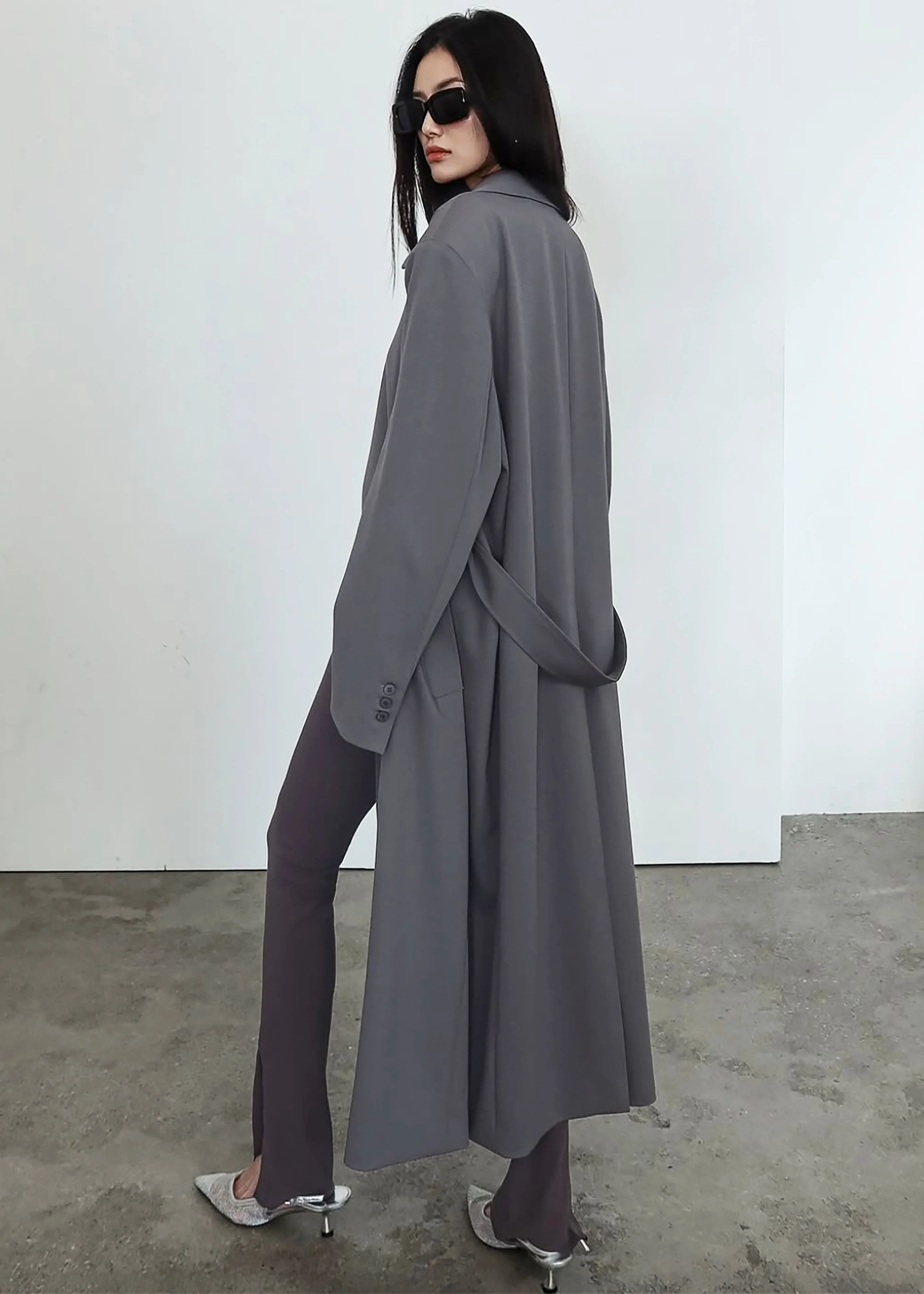 Indore Long Coat - Grey - Image 6