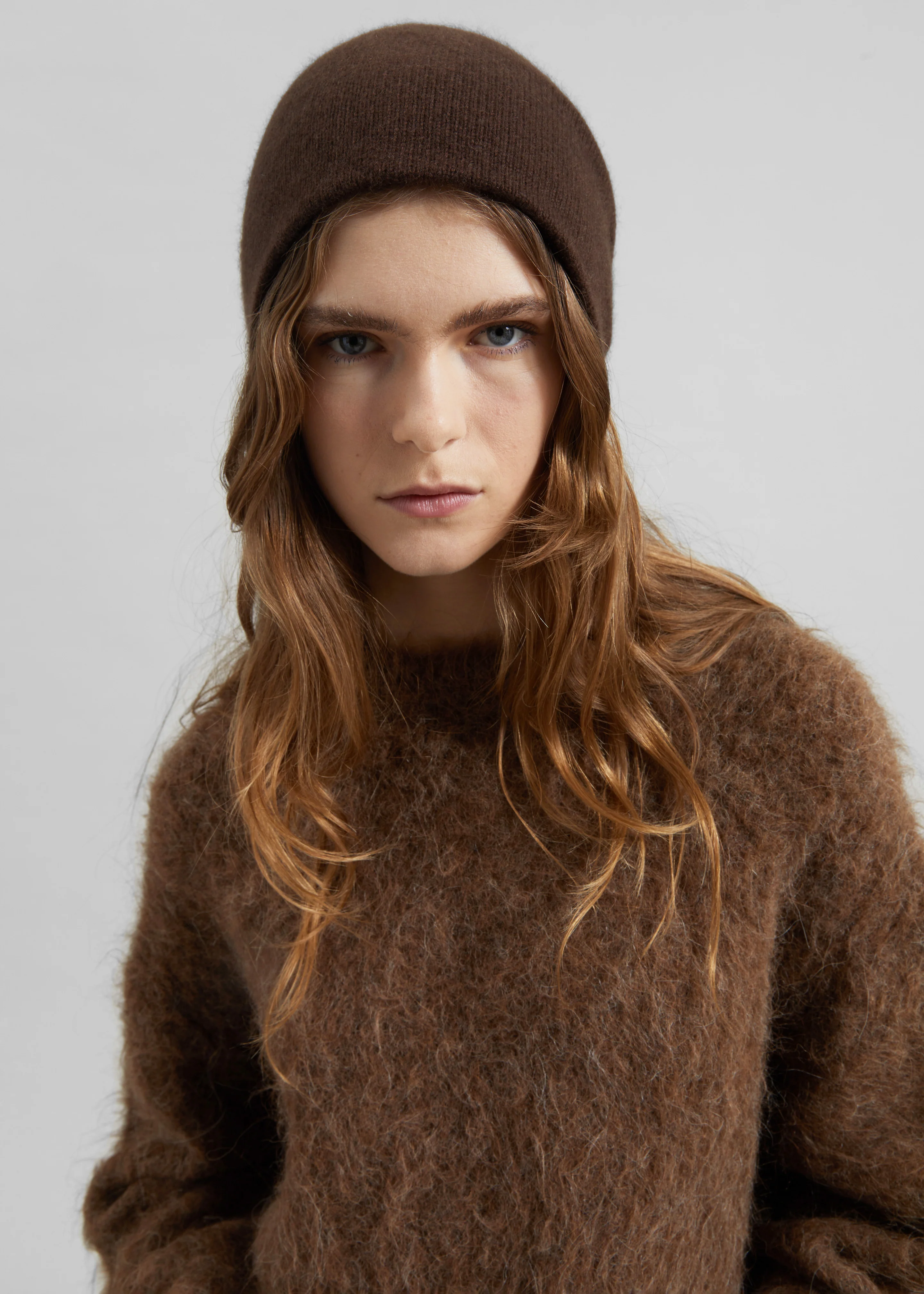 Inko Cashmere Beanie - Brown - Image 2