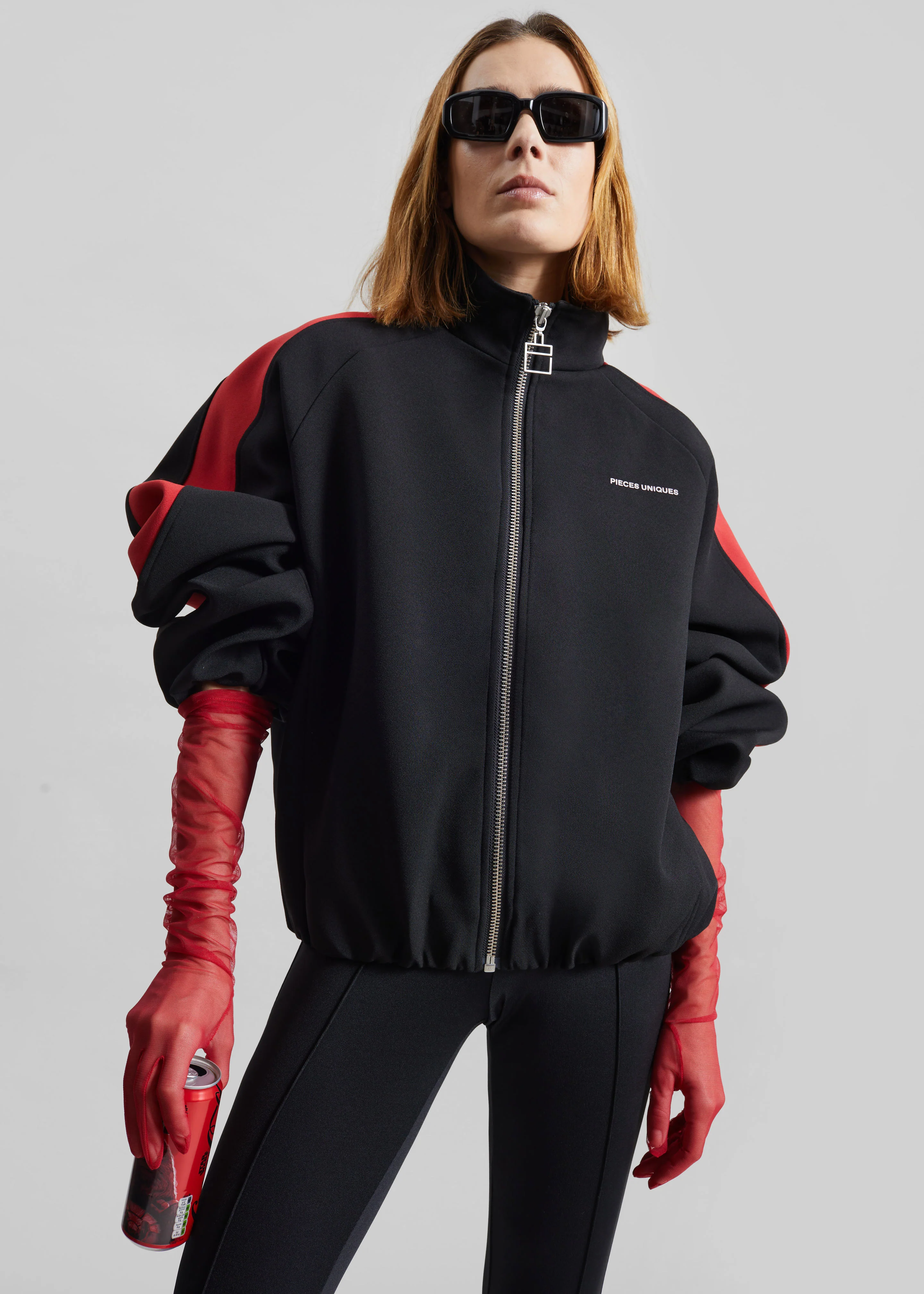 Inna Mesh Long Gloves - Red - Image 5