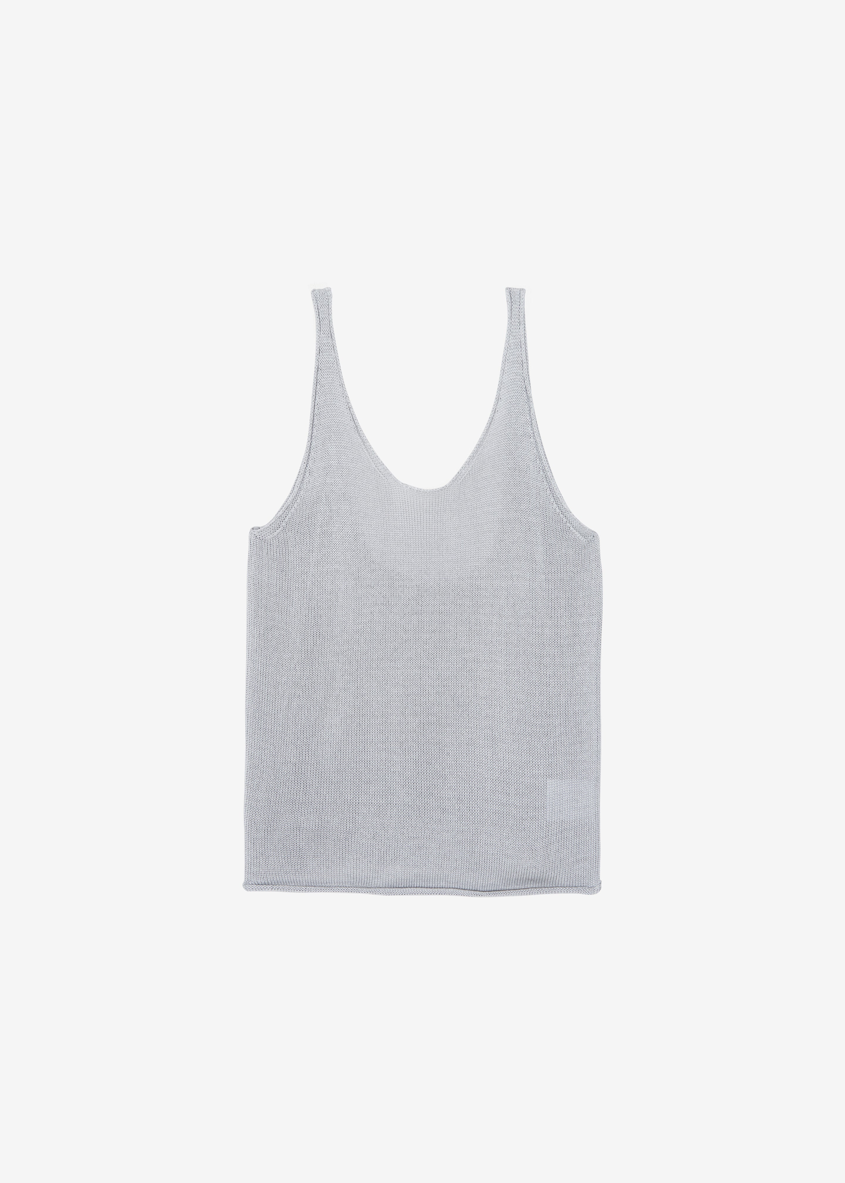 Islay Open-Back Knit Tank - Grey - Image 6