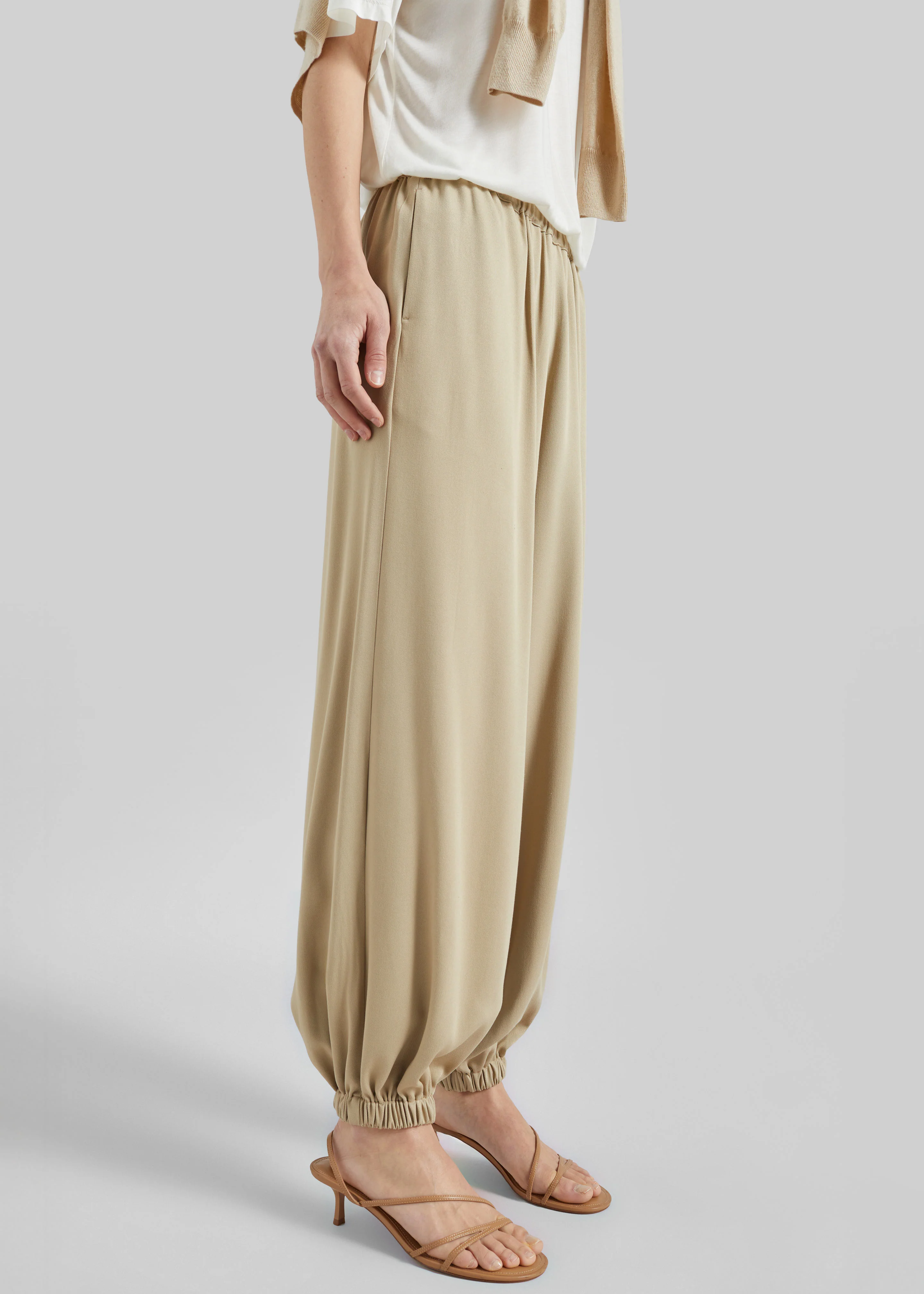 Isola Fluid Balloon Pants - Beige - Image 2