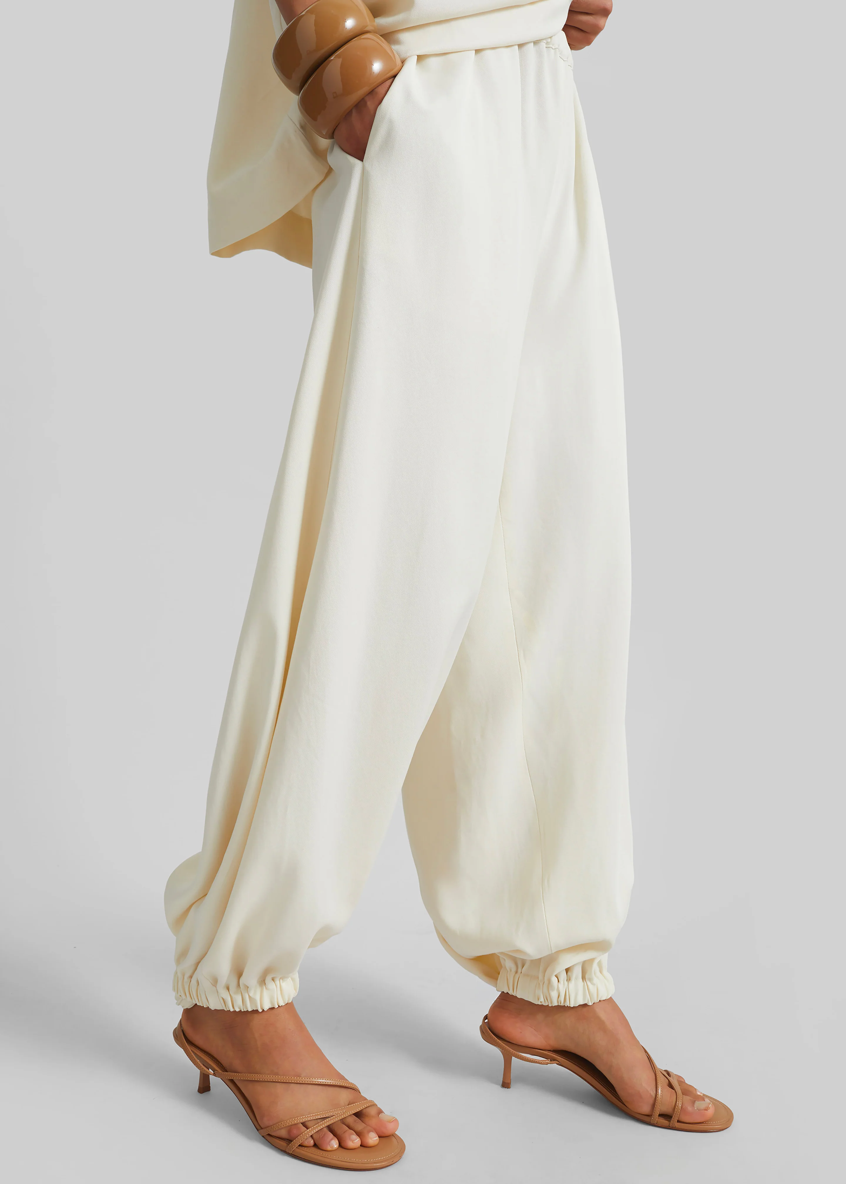 Isola Fluid Balloon Pants - Ivory - Image 2