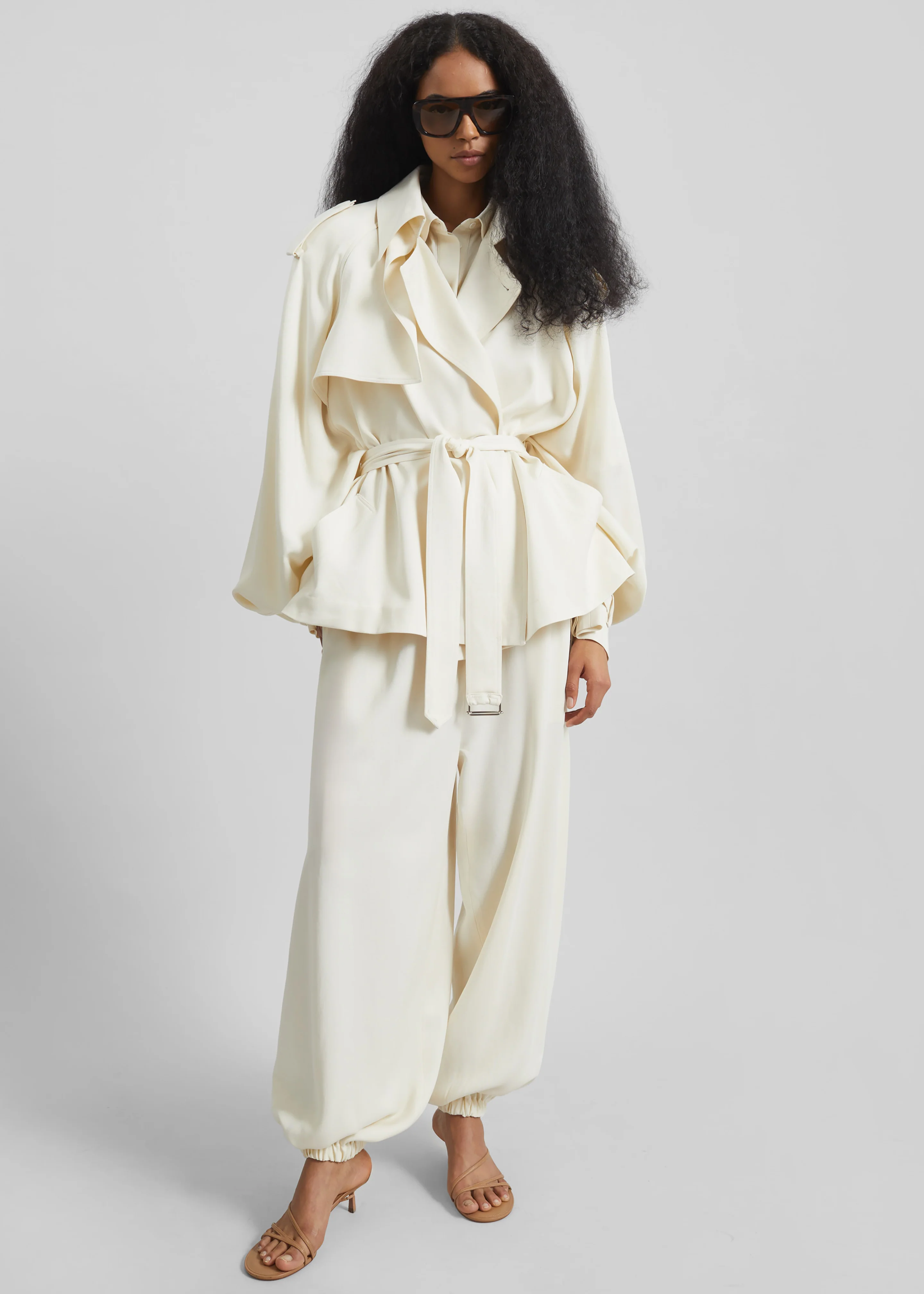 Isola Fluid Balloon Pants - Ivory - Image 5