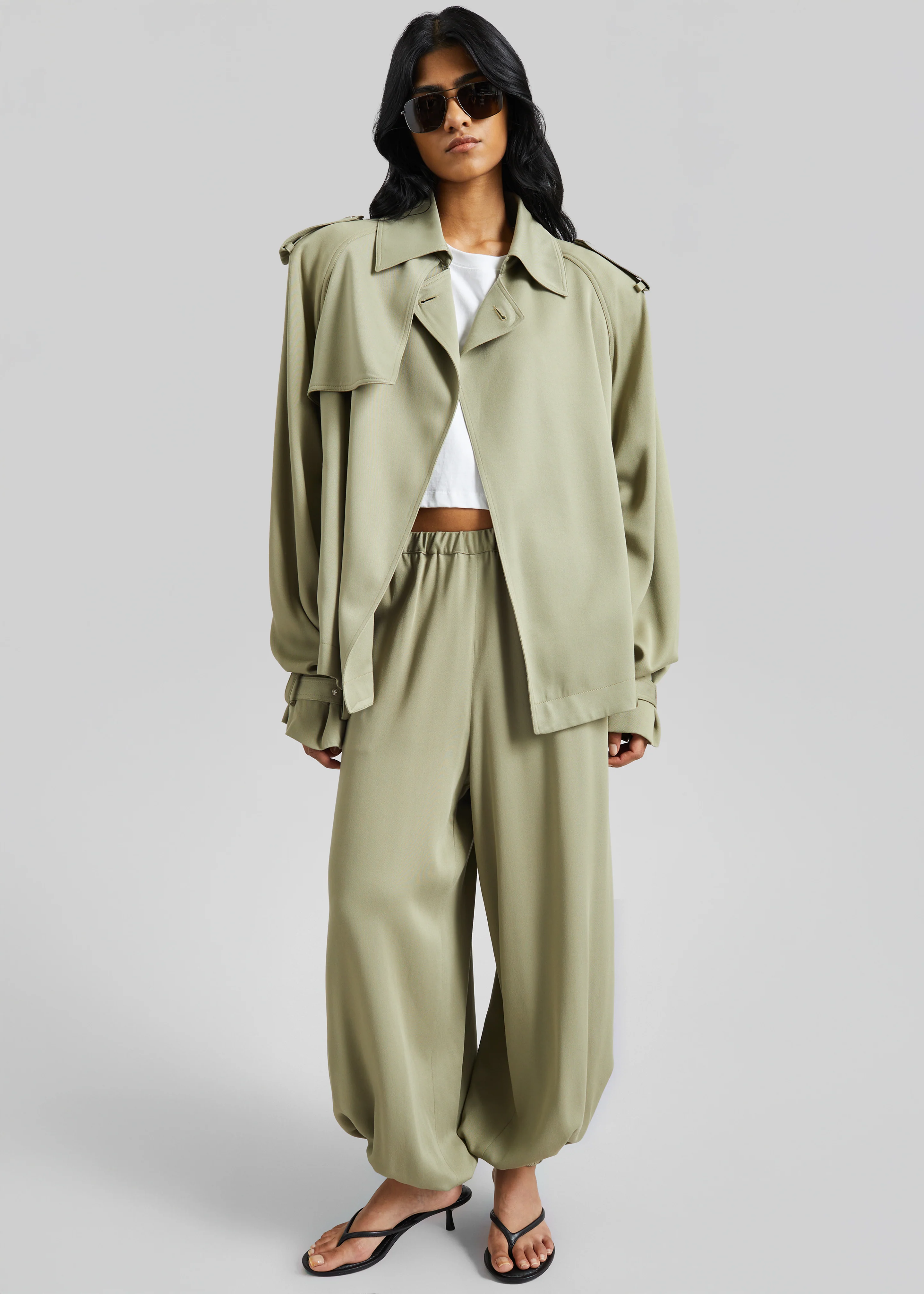 Isola Fluid Balloon Pants - Sage - Image 5