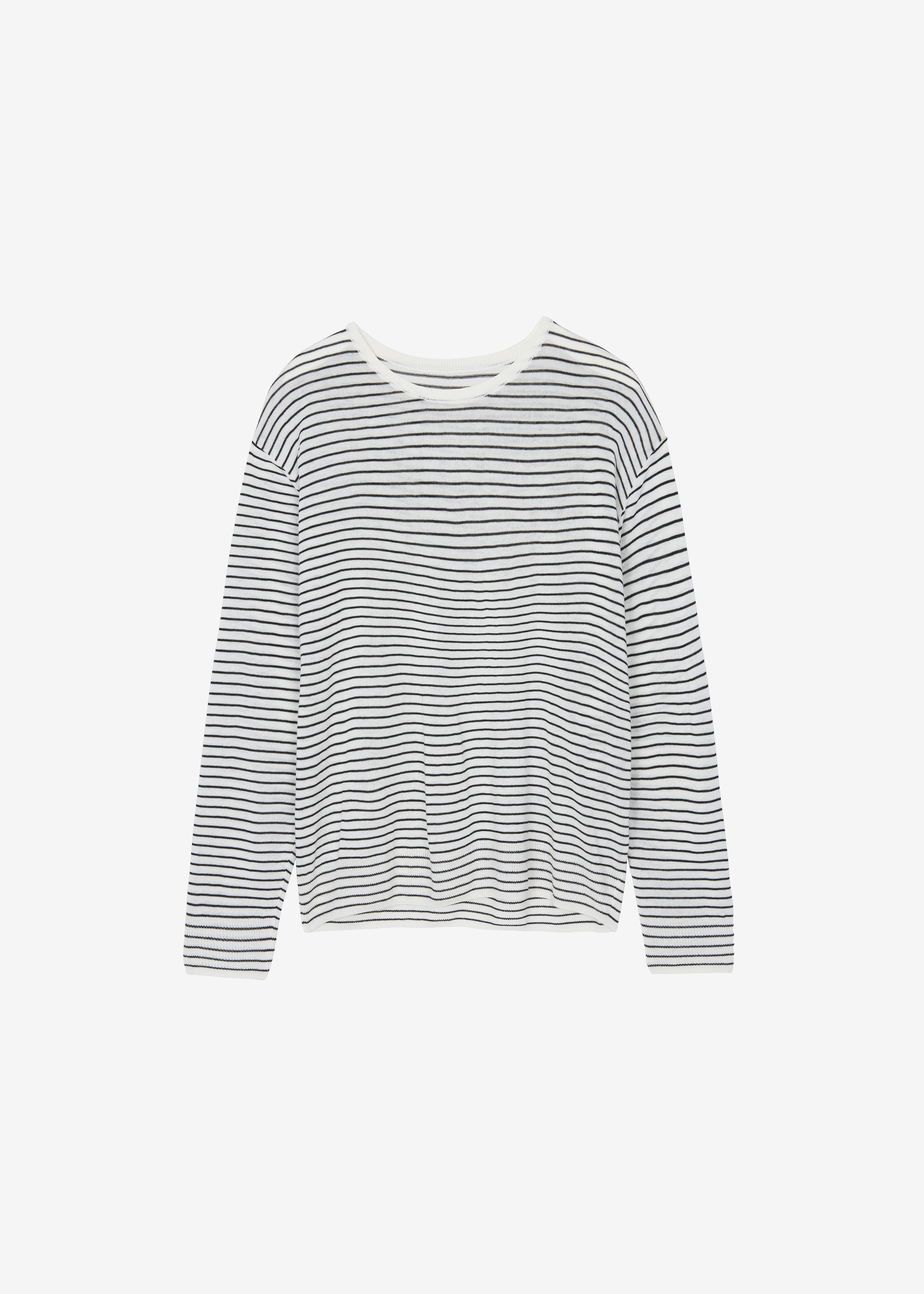 Iven Knit Pullover - White/Black Stripe - Image 9