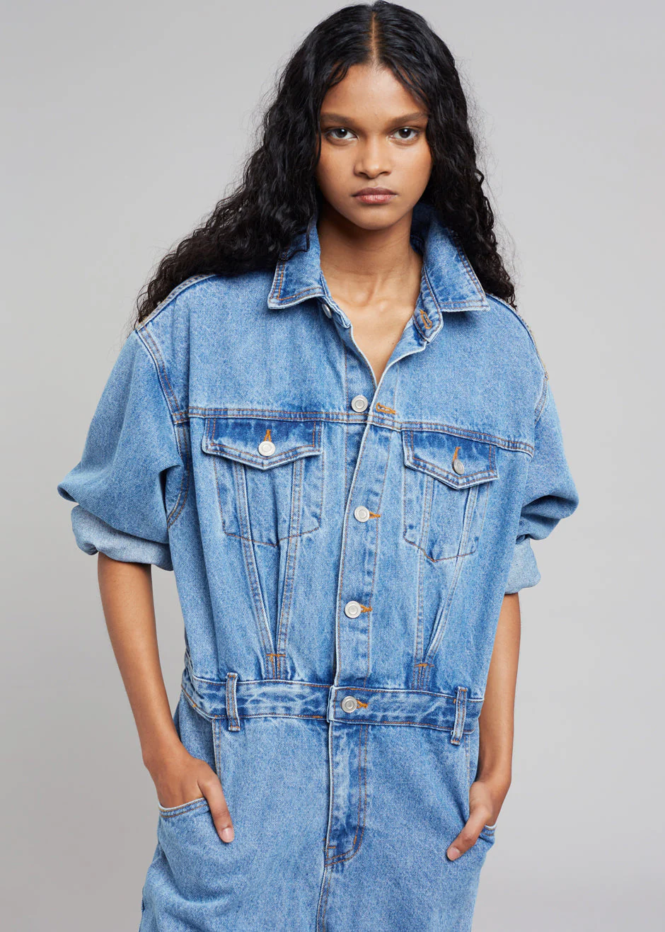 Jas Denim Jumpsuit - Dark Indigo - Image 7