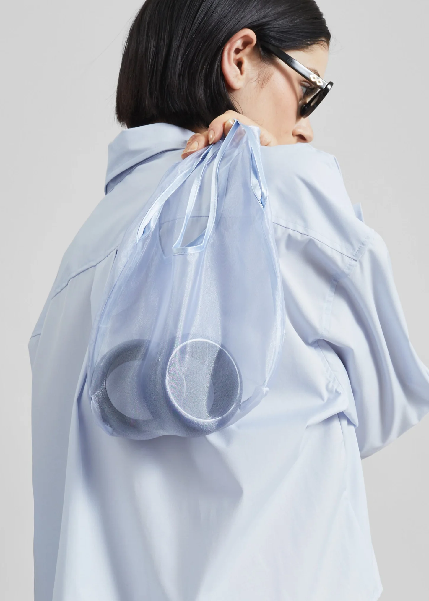 Jia Sheer Mini Tote Bag - Sky - Image 2