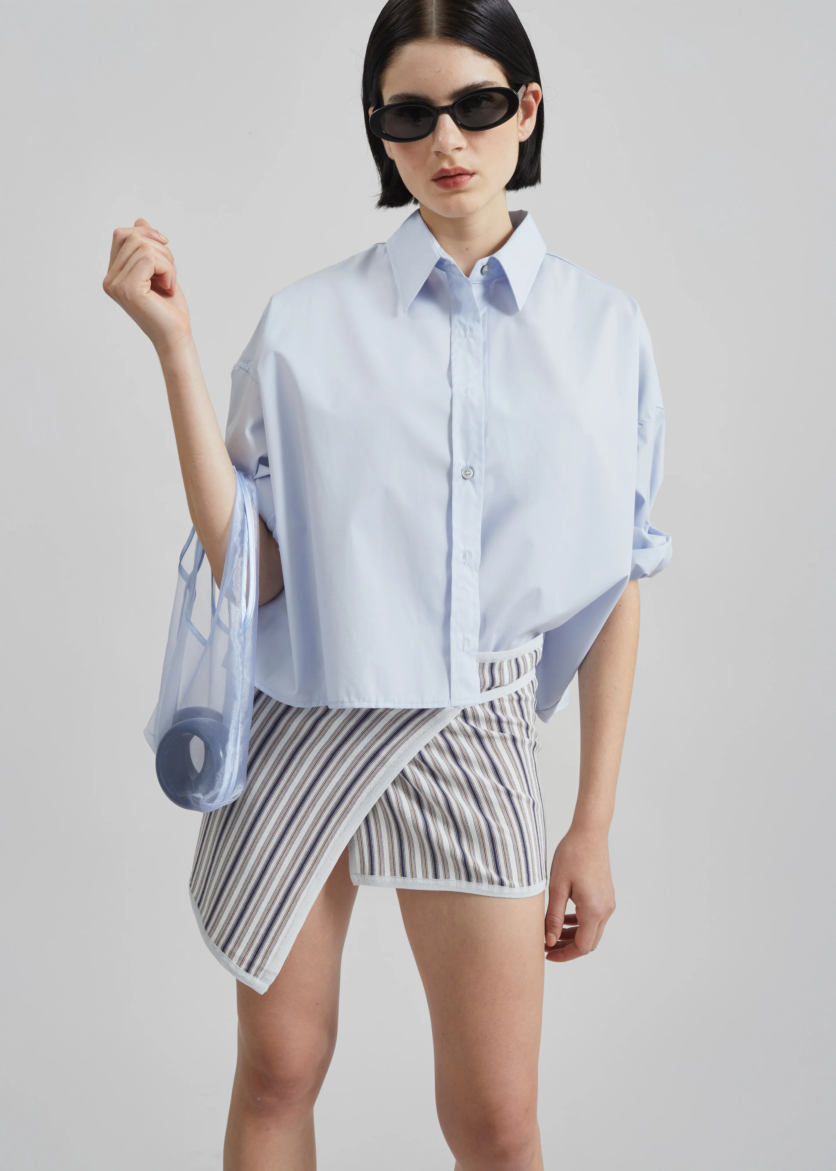 Jia Sheer Mini Tote Bag - Sky - Image 4