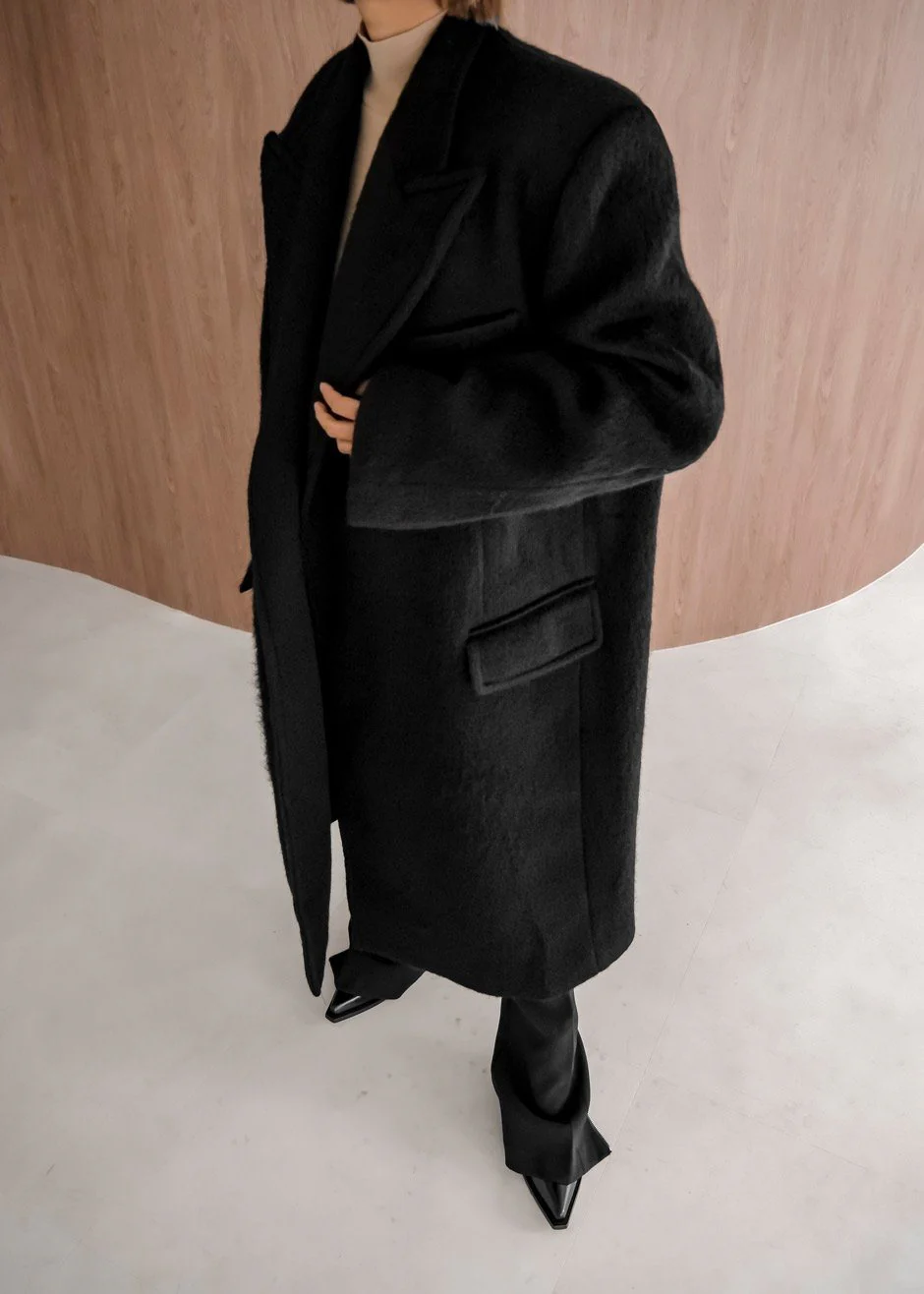 John Oversized Coat - Black - Image 6