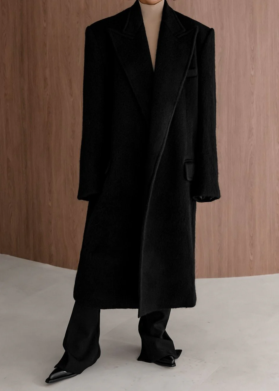 John Oversized Coat - Black - Image 8