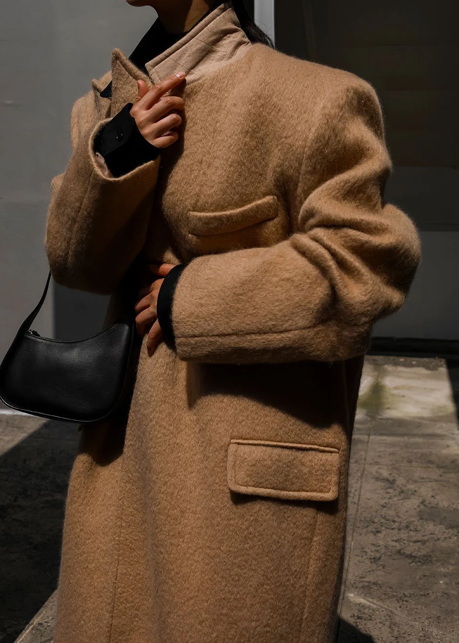John Oversized Coat - Camel - Image 6