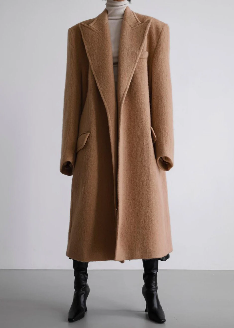 John Oversized Coat - Camel - Image 9