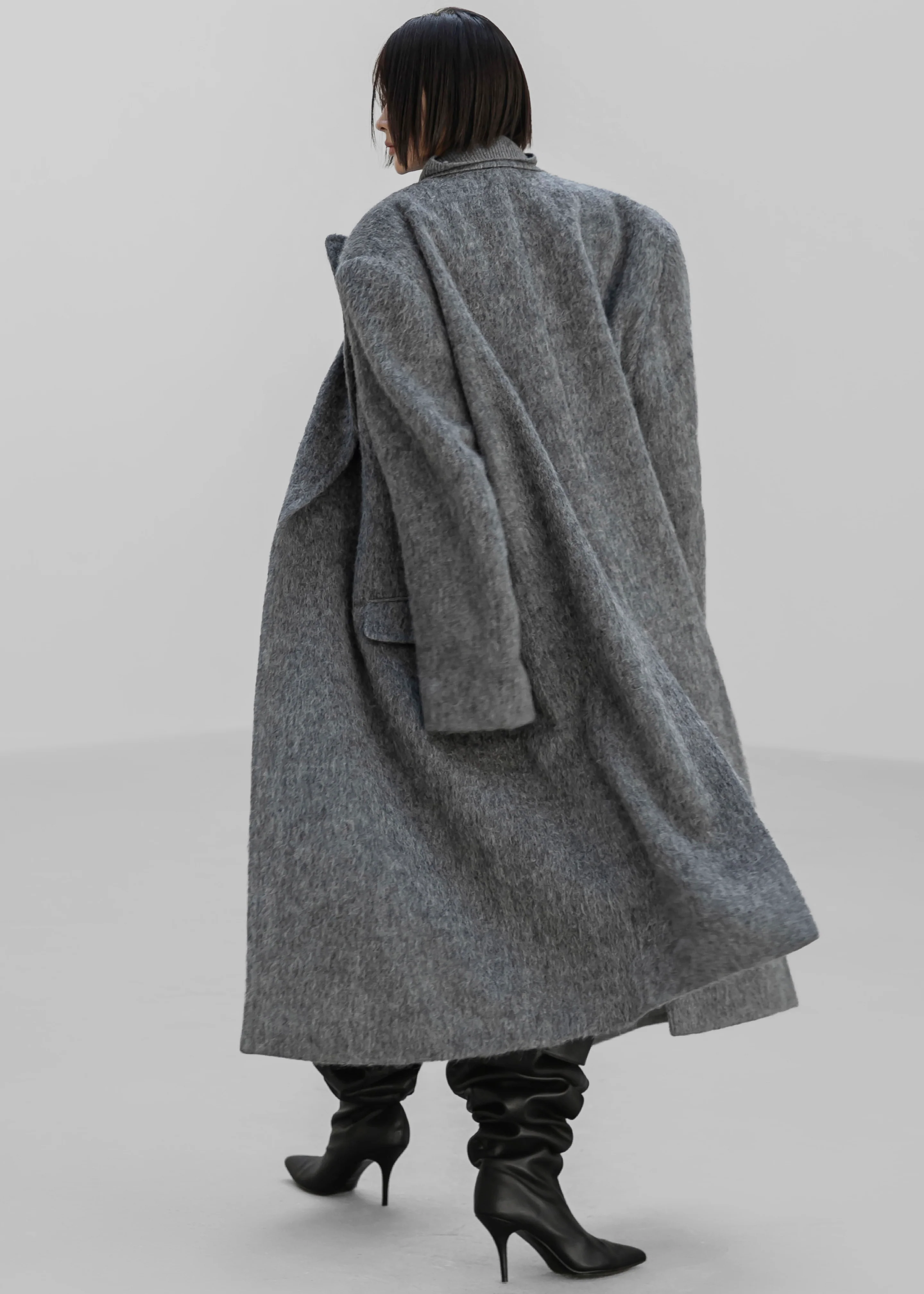 John Oversized Coat - Grey - Image 8