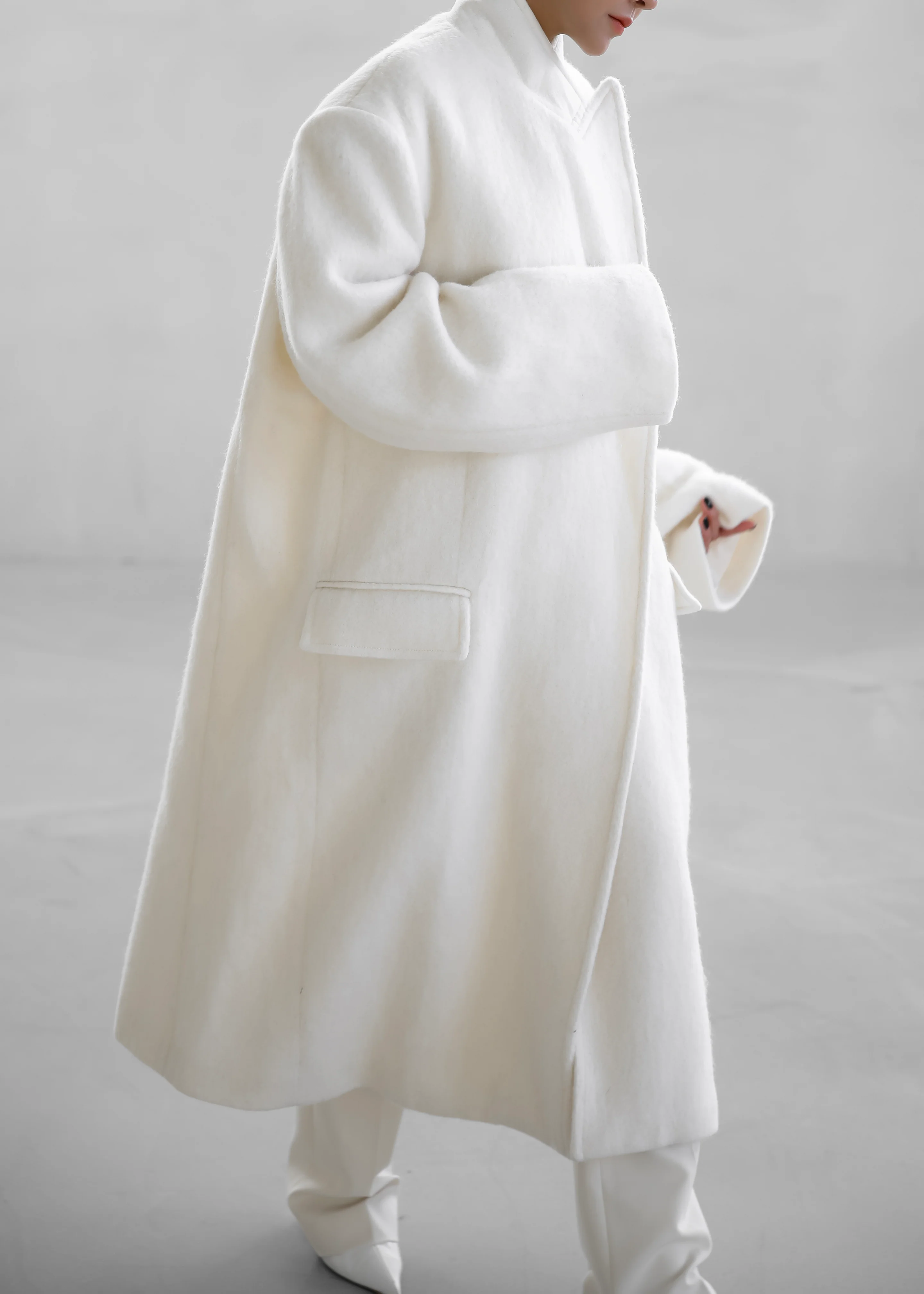 John Oversized Coat - Ivory - Image 12