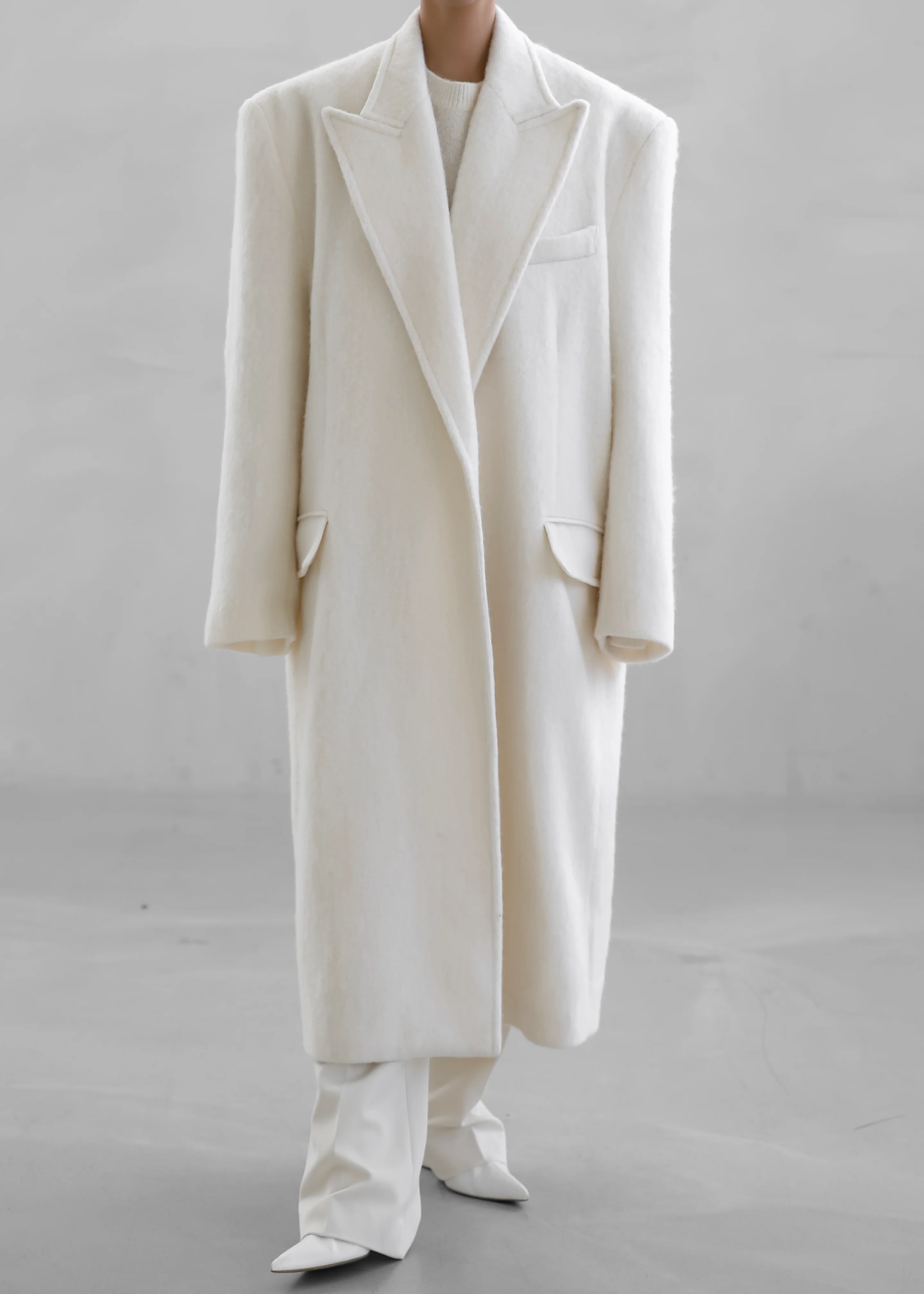 John Oversized Coat - Ivory - Image 3
