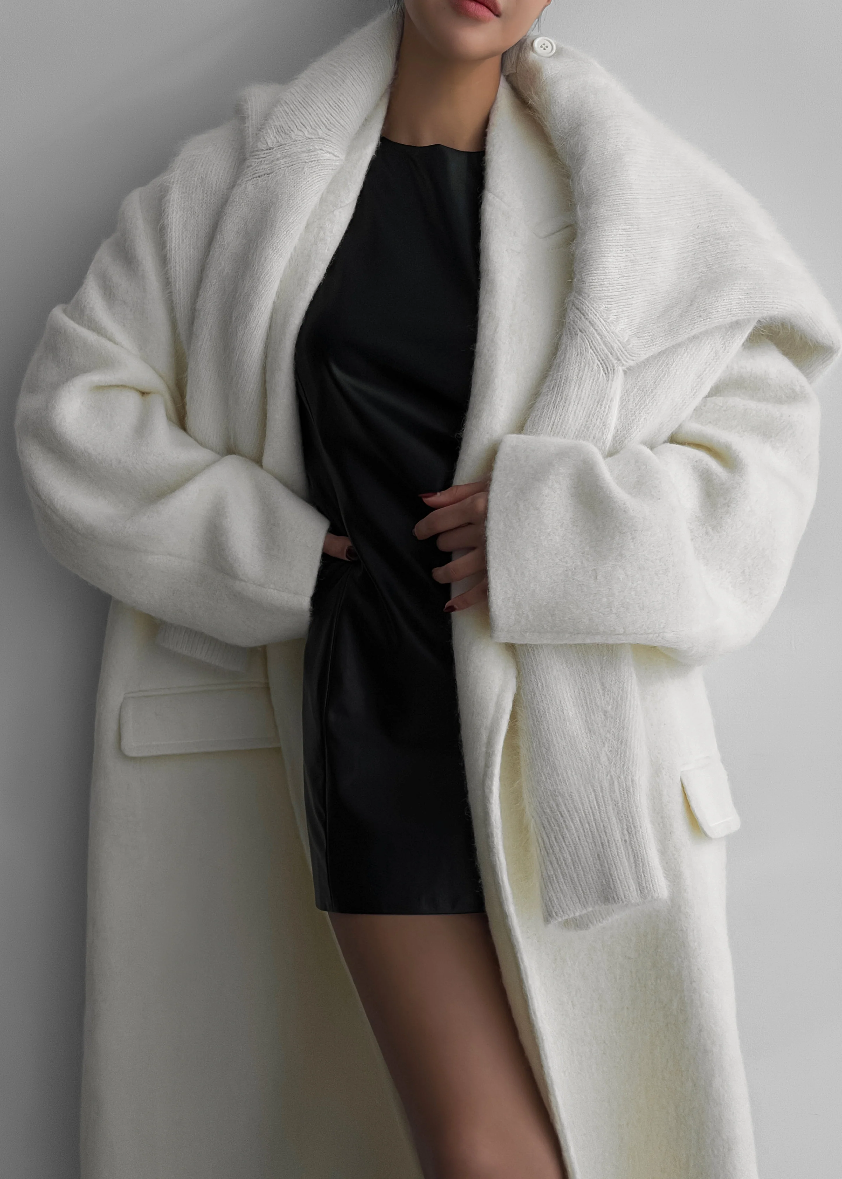 John Oversized Coat - Ivory - Image 6
