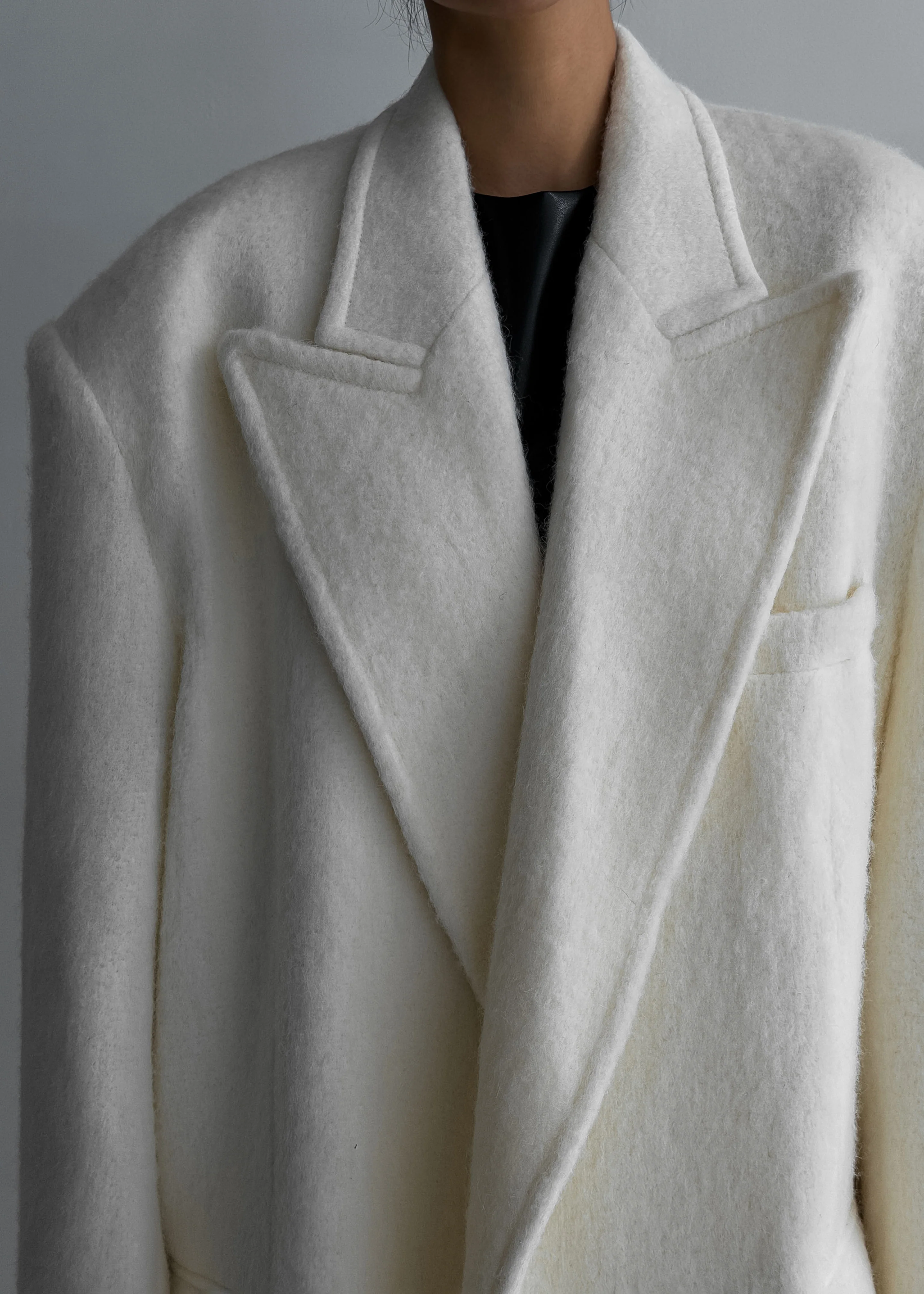 John Oversized Coat - Ivory - Image 8