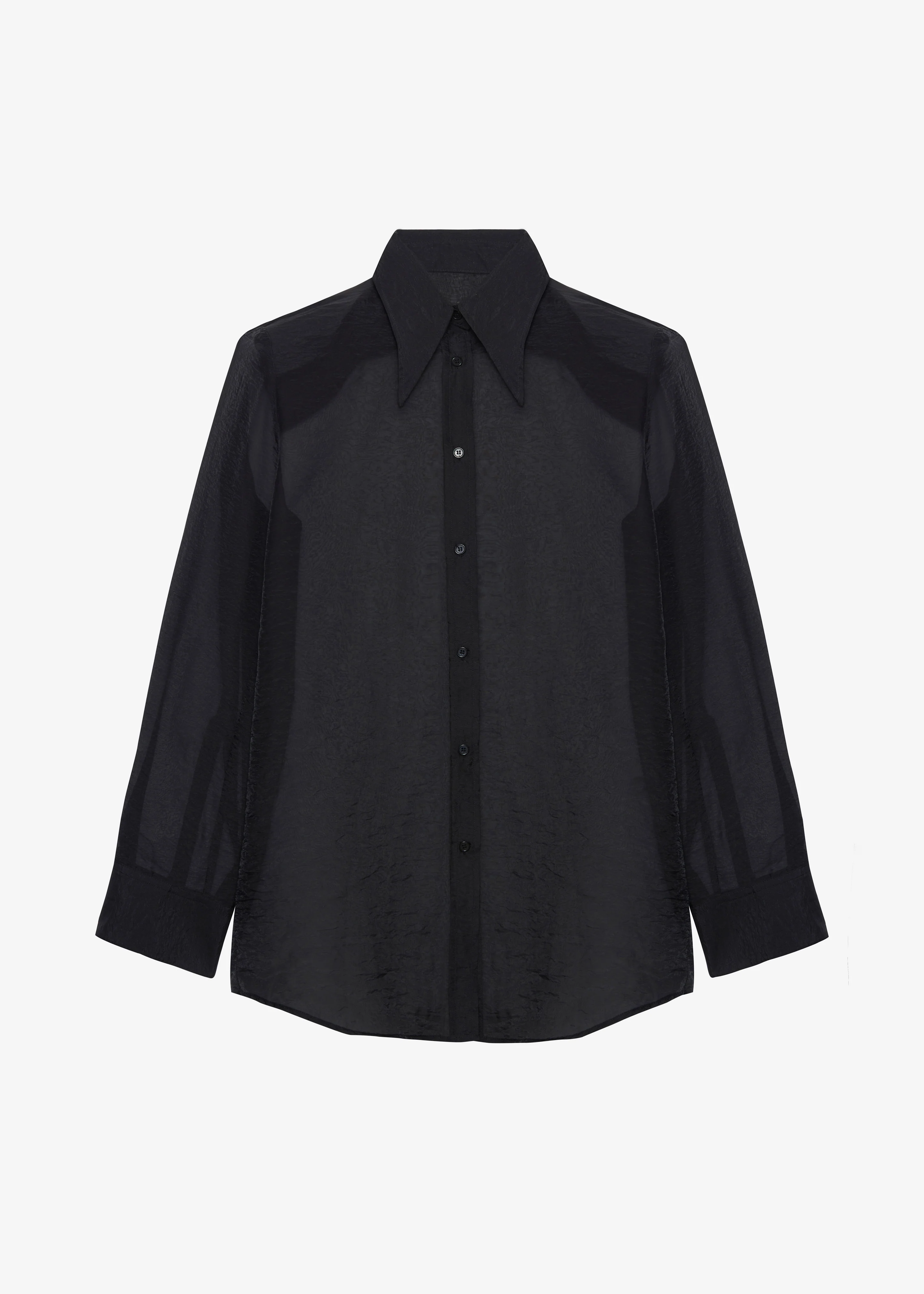 Jolene Semi Sheer Shirt - Black - Image 13