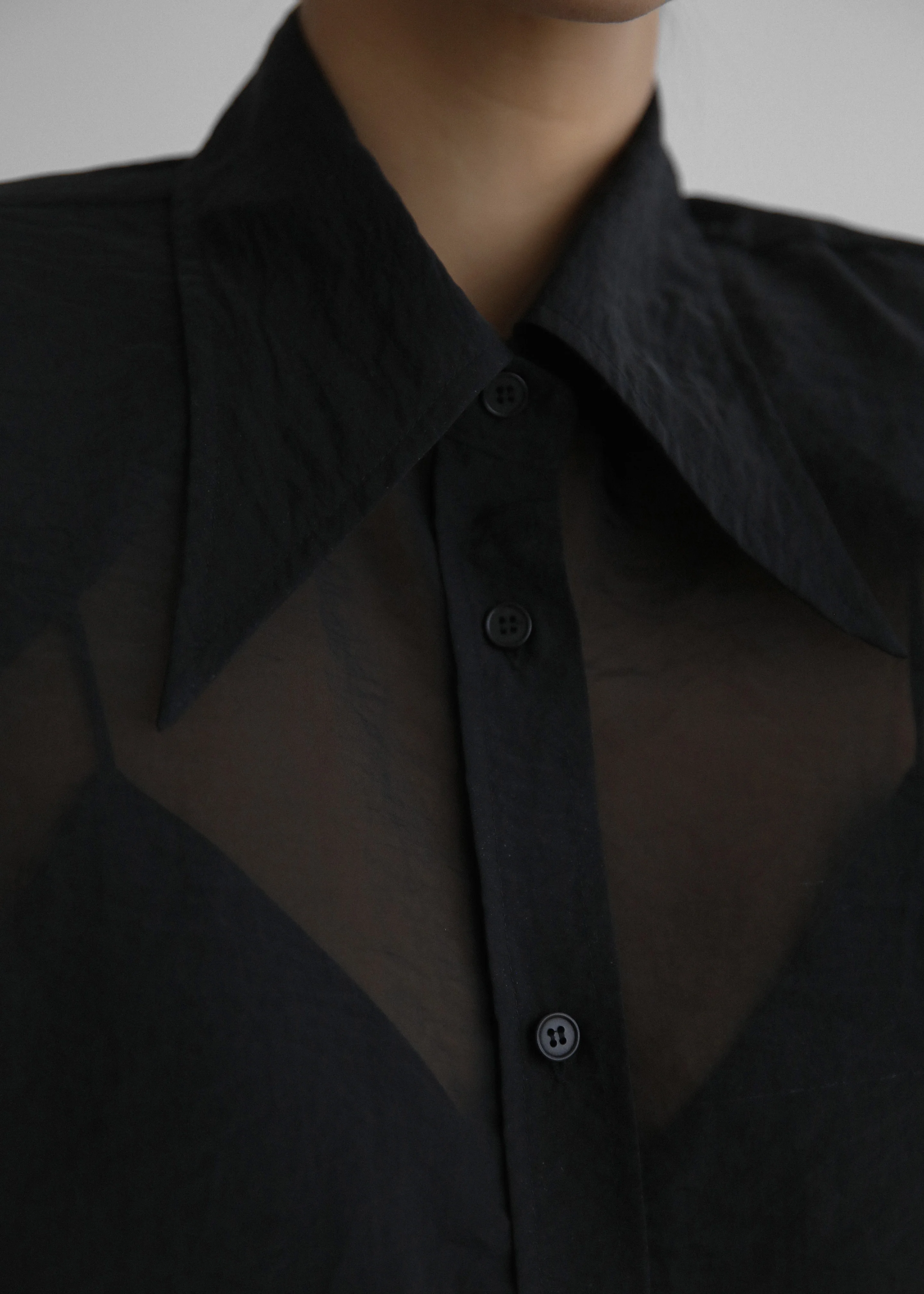 Jolene Semi Sheer Shirt - Black - Image 9