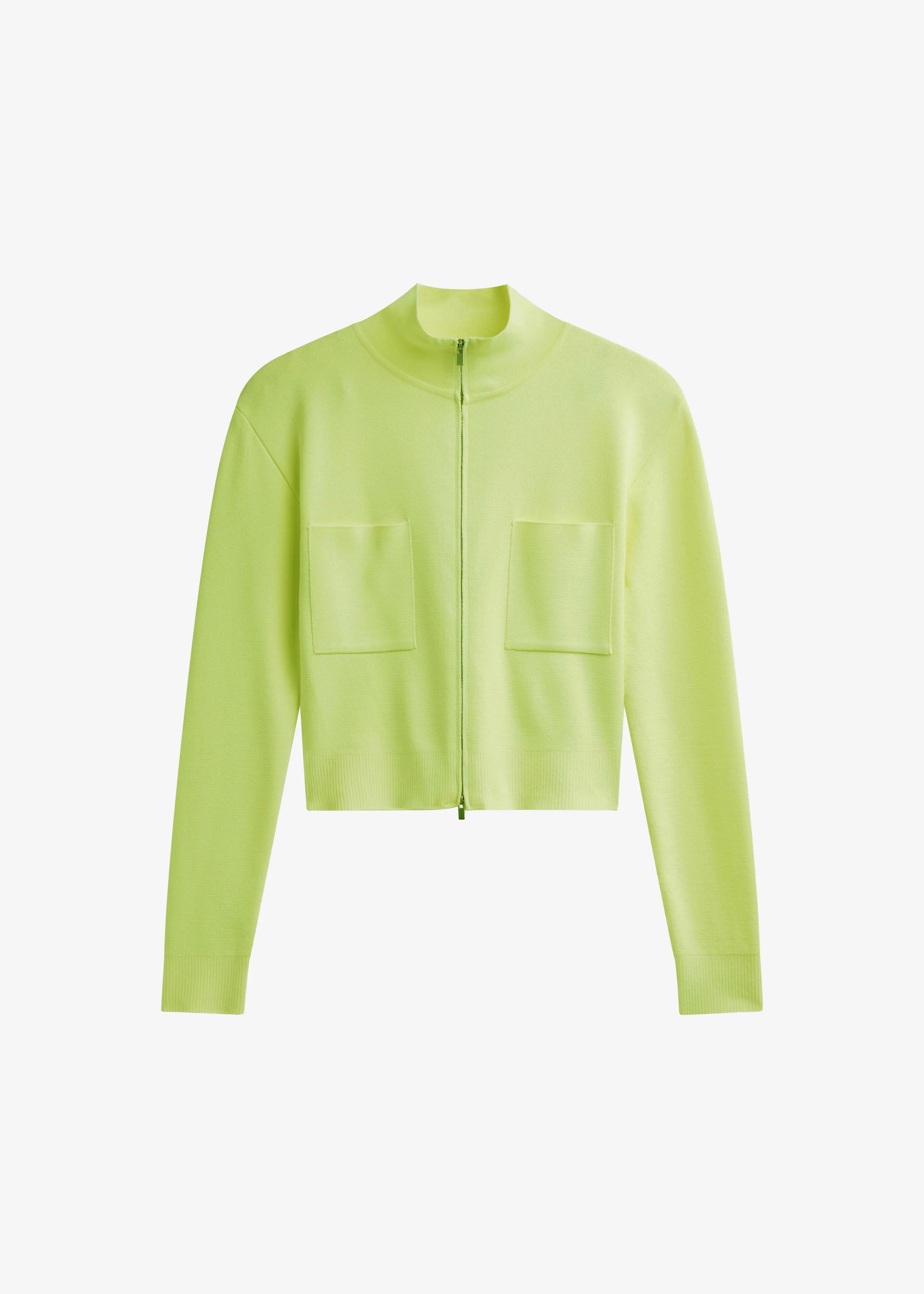 Juilly Knit Zip Cardigan - Lime - Image 6